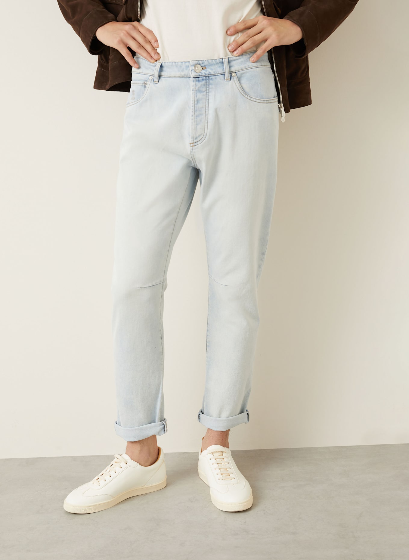 BRUNELLO CUCINELLI Jeans leisure fit, Color: C1460 DENIM CHIARISSIMO (Image 4)