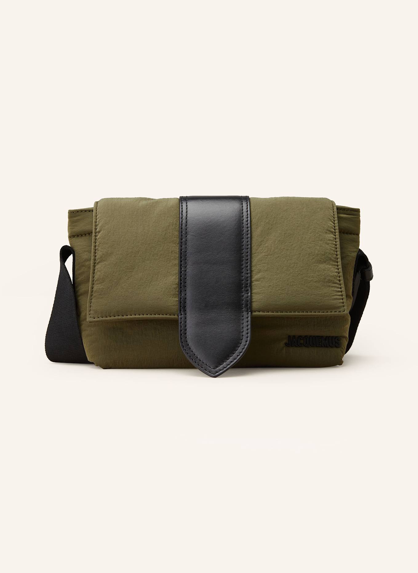 JACQUEMUS Umhängetasche LE PETIT MESSENGER BAMBINO: KHAKI/ SCHWARZ