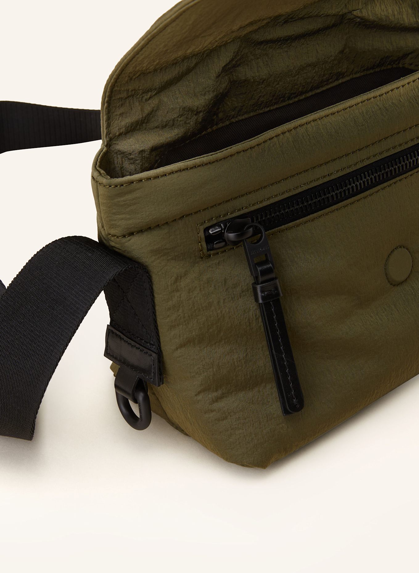 JACQUEMUS Umhängetasche LE PETIT MESSENGER BAMBINO: KHAKI/ SCHWARZ