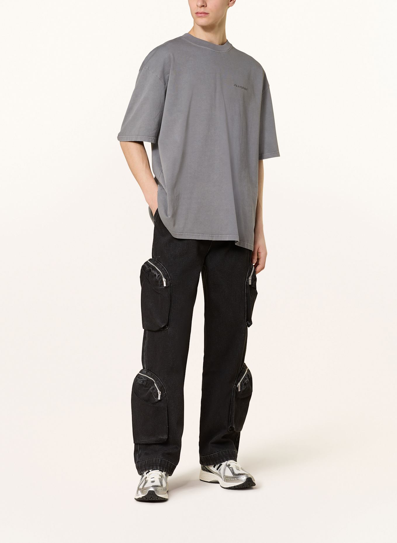 PEGADOR Oversized shirt: GRAY