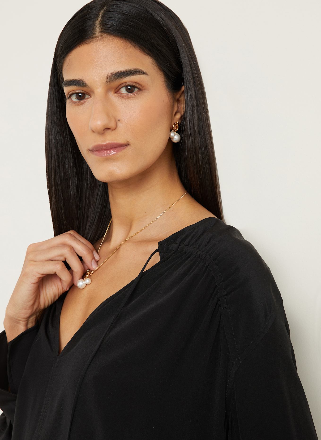 FERRAGAMO Ohrhänger GANWAVPE: GOLD / WEISS