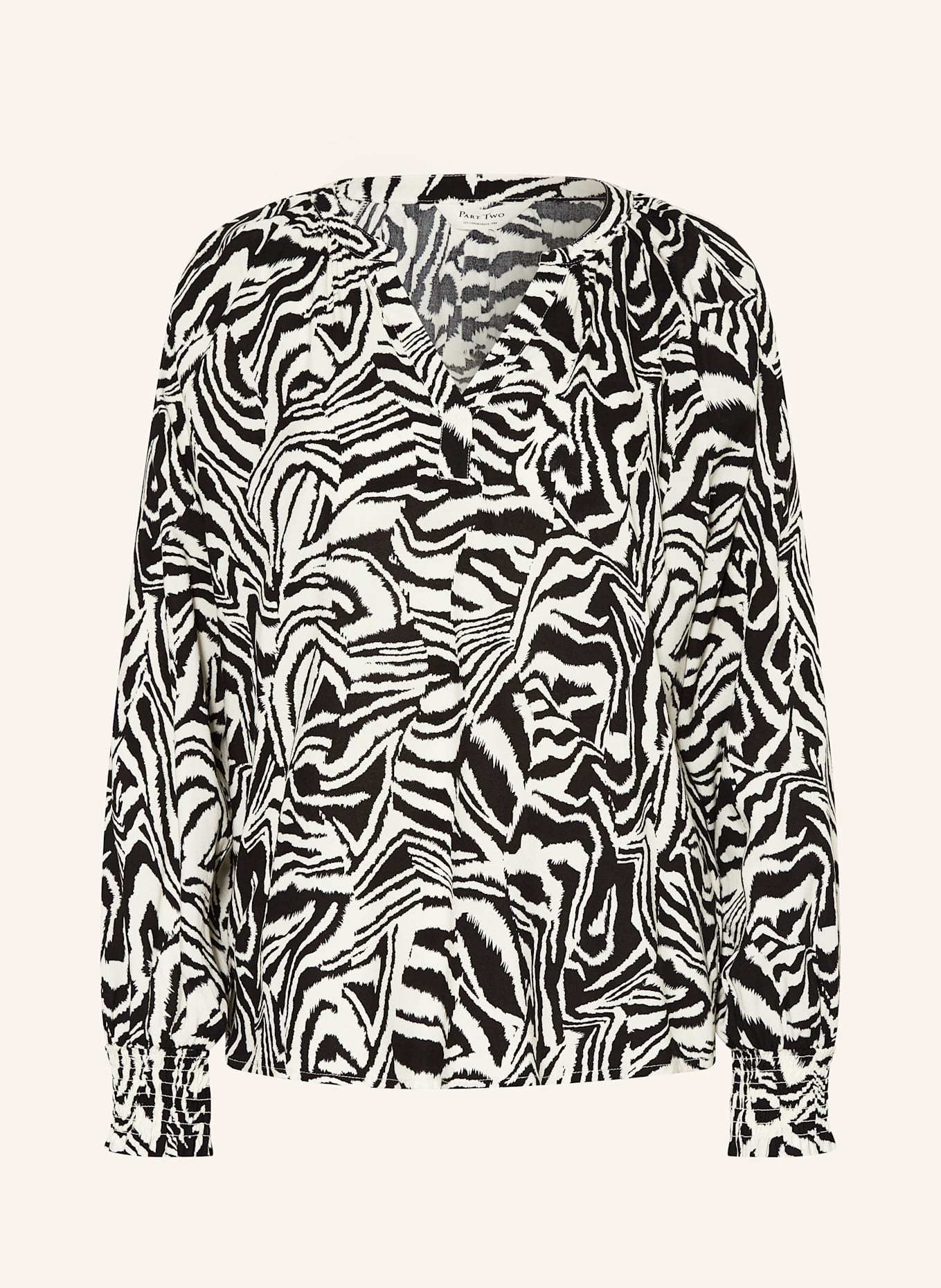 Part Two Blusenshirt TENNIEPW: SCHWARZ / WEISS