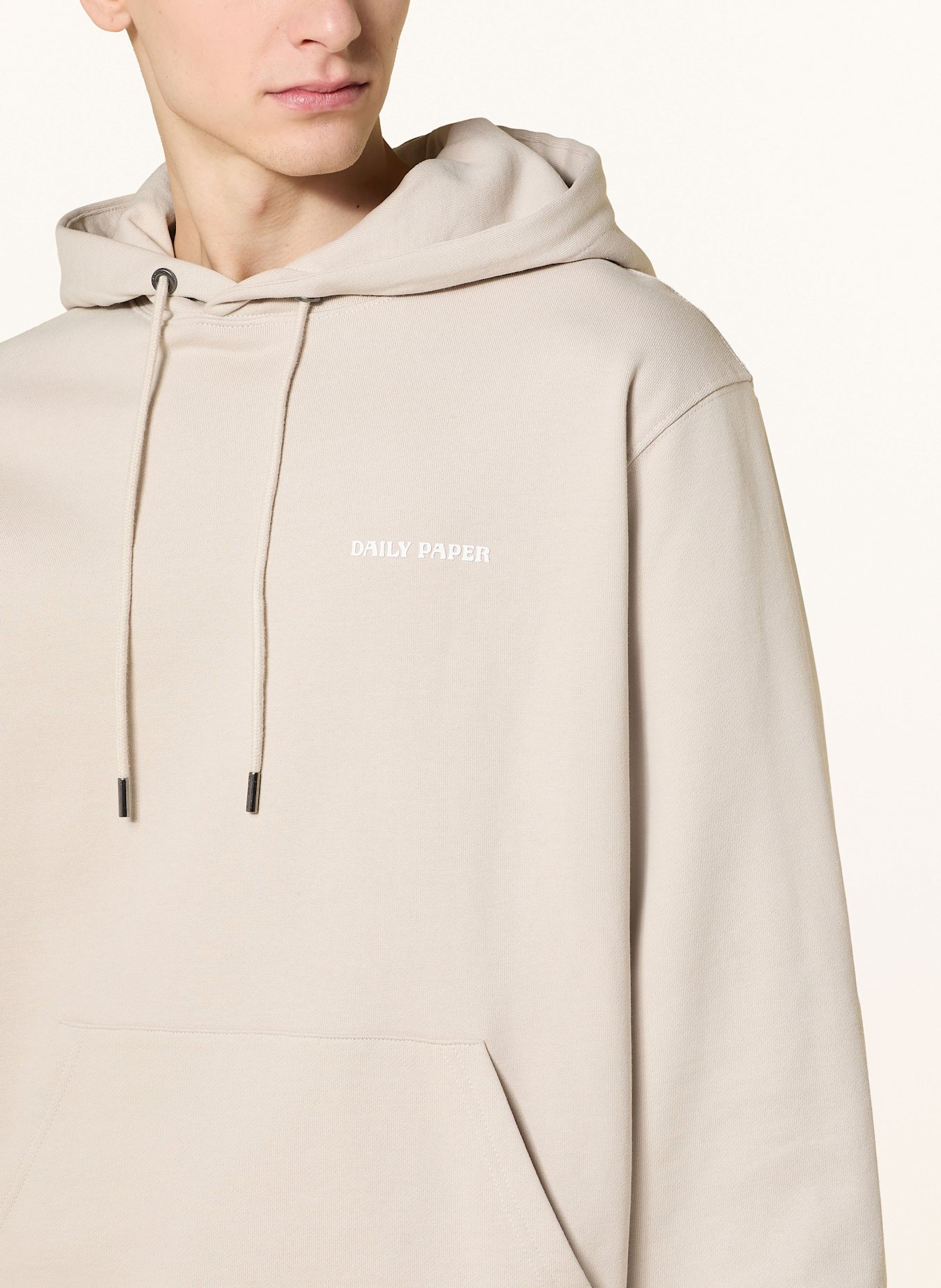 DAILY PAPER Mikina s kapucí DIAS: BÉŽOVÁ