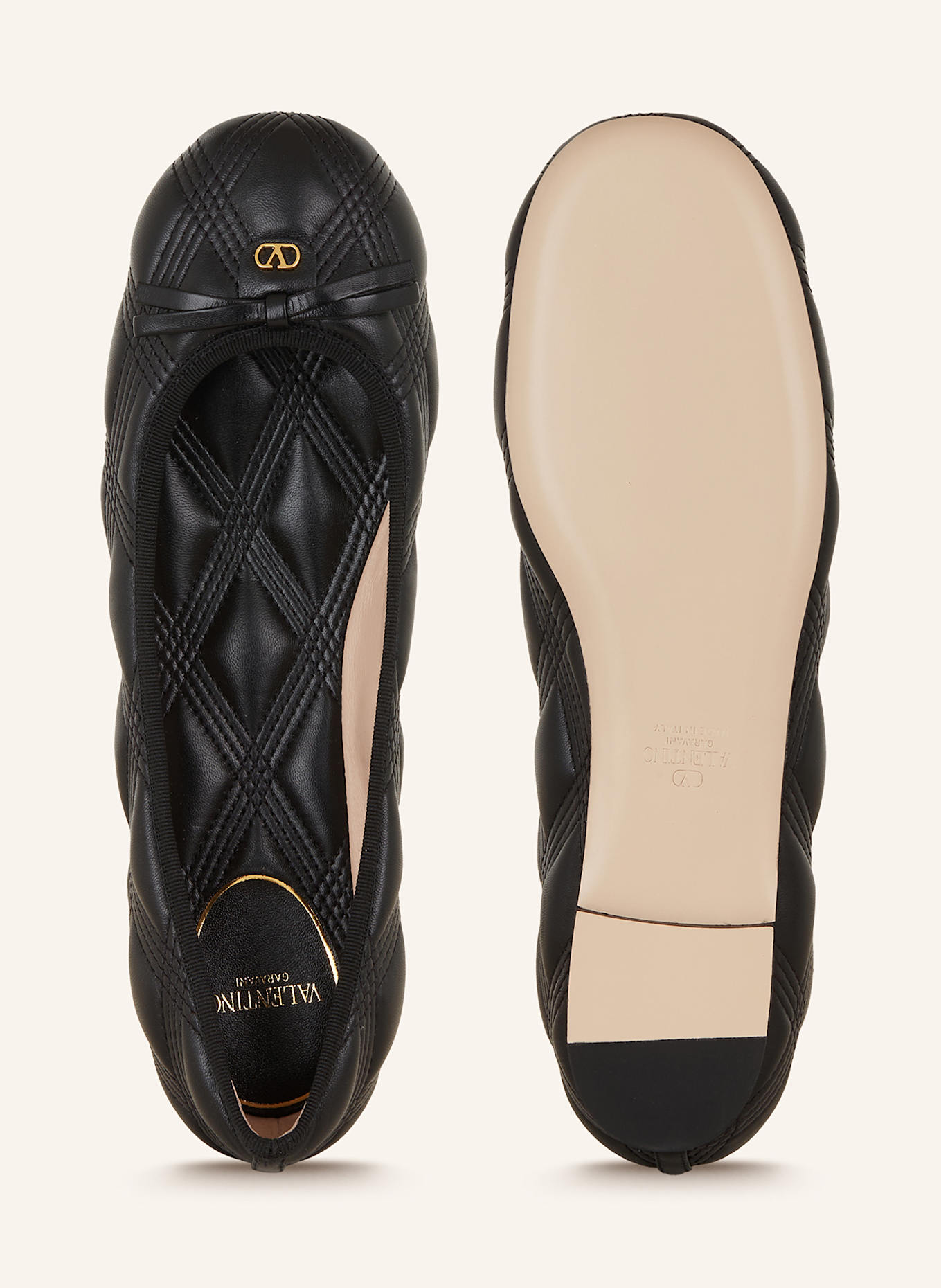 VALENTINO GARAVANI Ballerinas QUILTIE: SCHWARZ