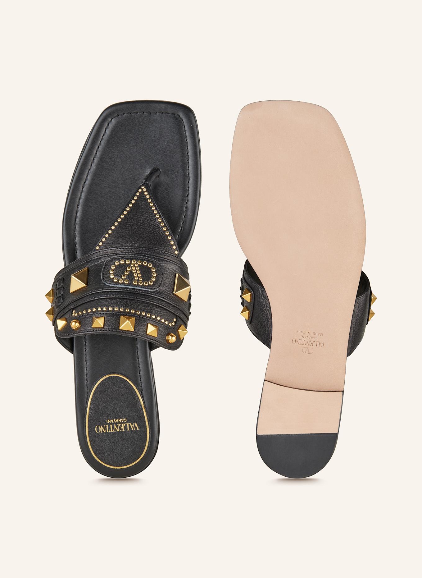 VALENTINO GARAVANI Flip flops VG PLASTER CASTER in black/ gold