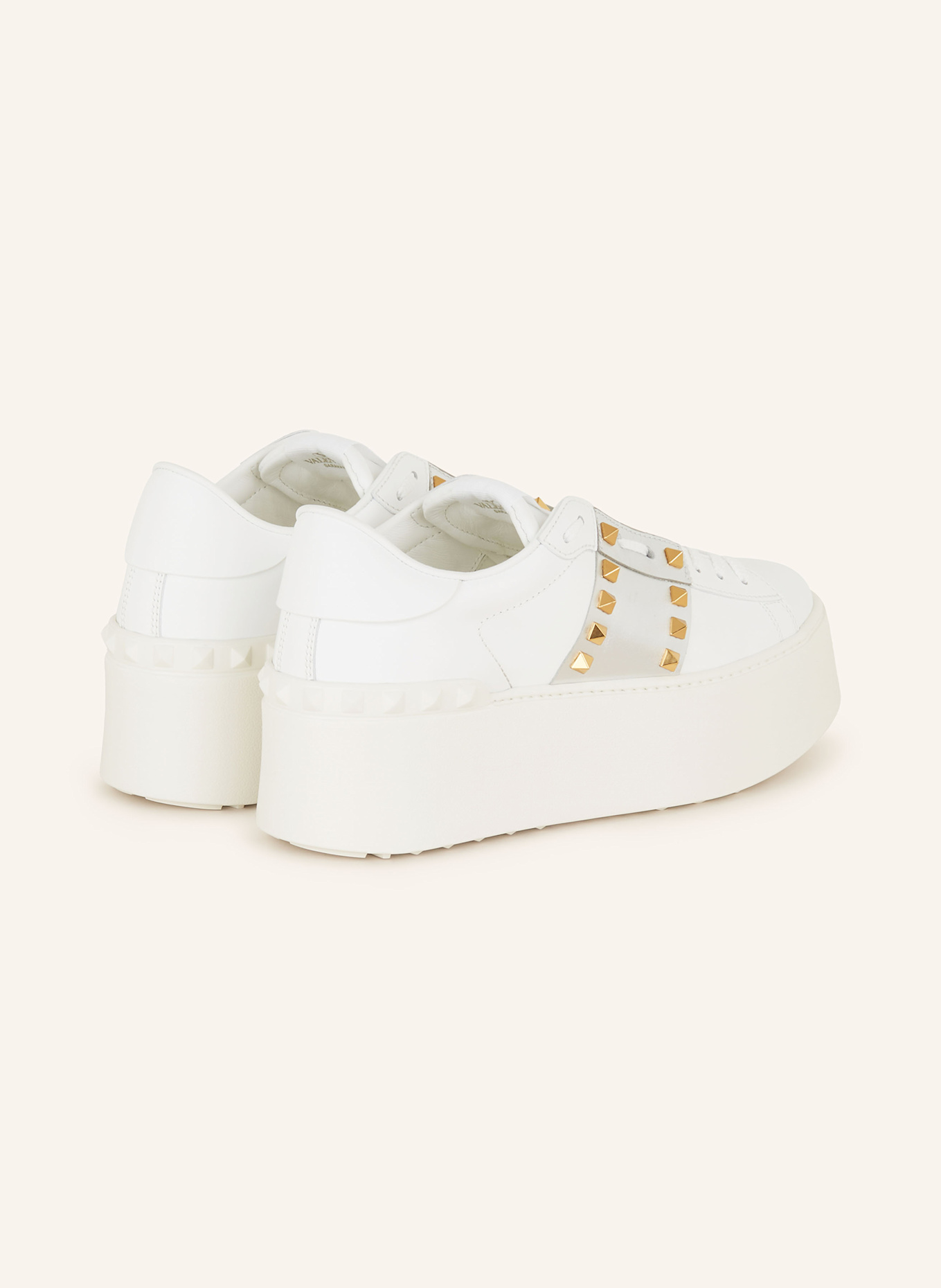 VALENTINO GARAVANI Sneaker ROCKSTUD UNTITLED: WEISS / SILBER