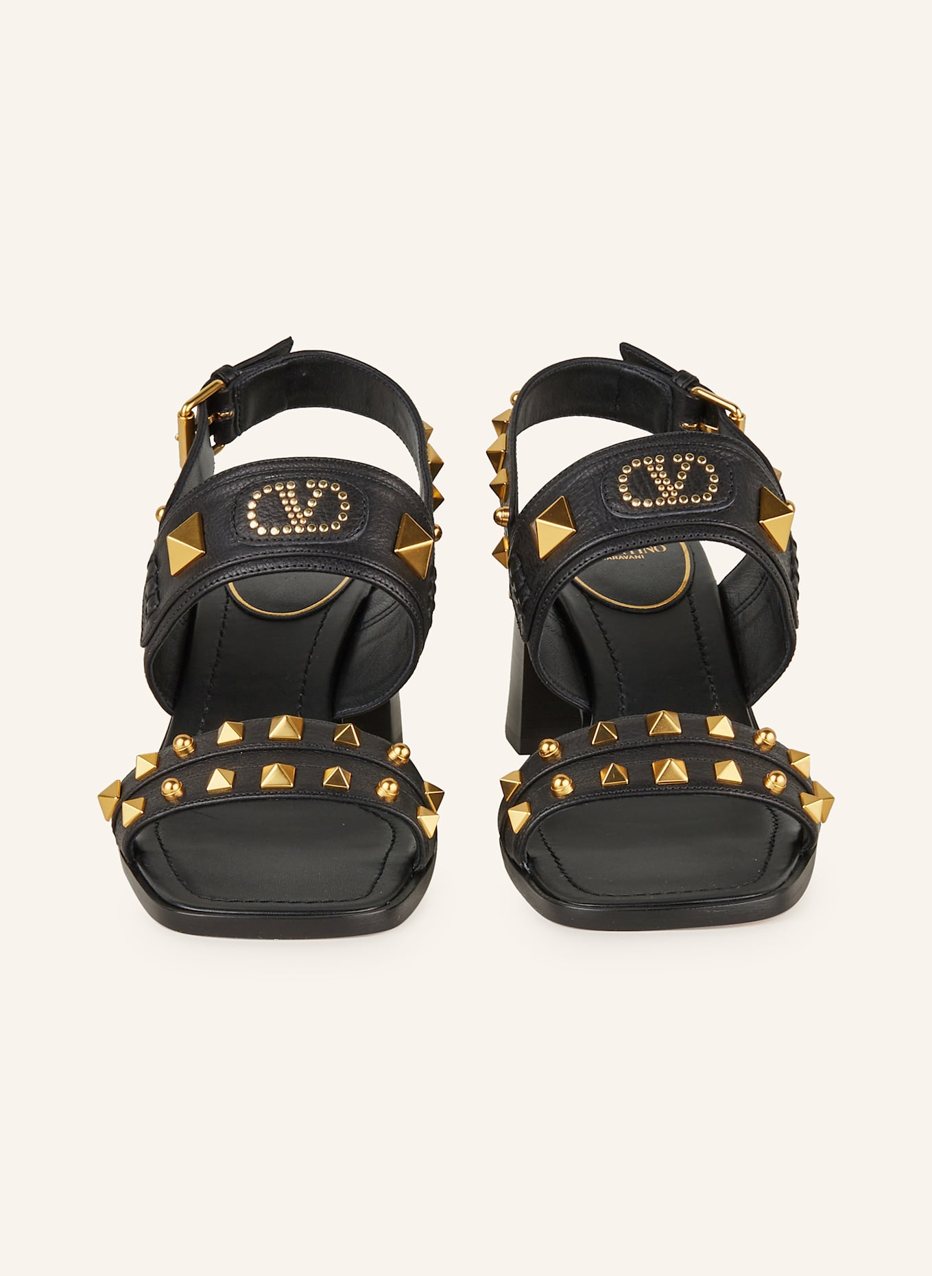 VALENTINO GARAVANI Sandaletten VG PLASTER CASTER mit Nieten: SCHWARZ