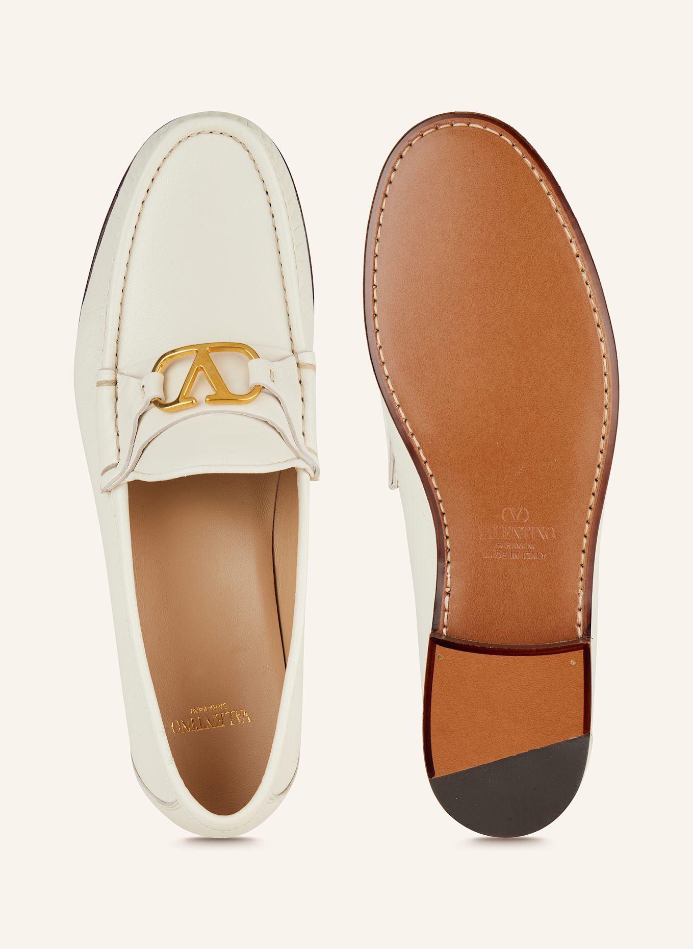 VALENTINO GARAVANI Loafers VLOGO SIGNATURE: ECRU