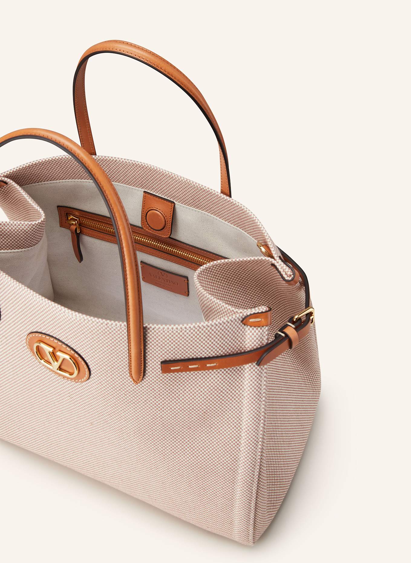 VALENTINO GARAVANI Handtasche ANTIBES MEDIUM: BEIGE/ CAMEL