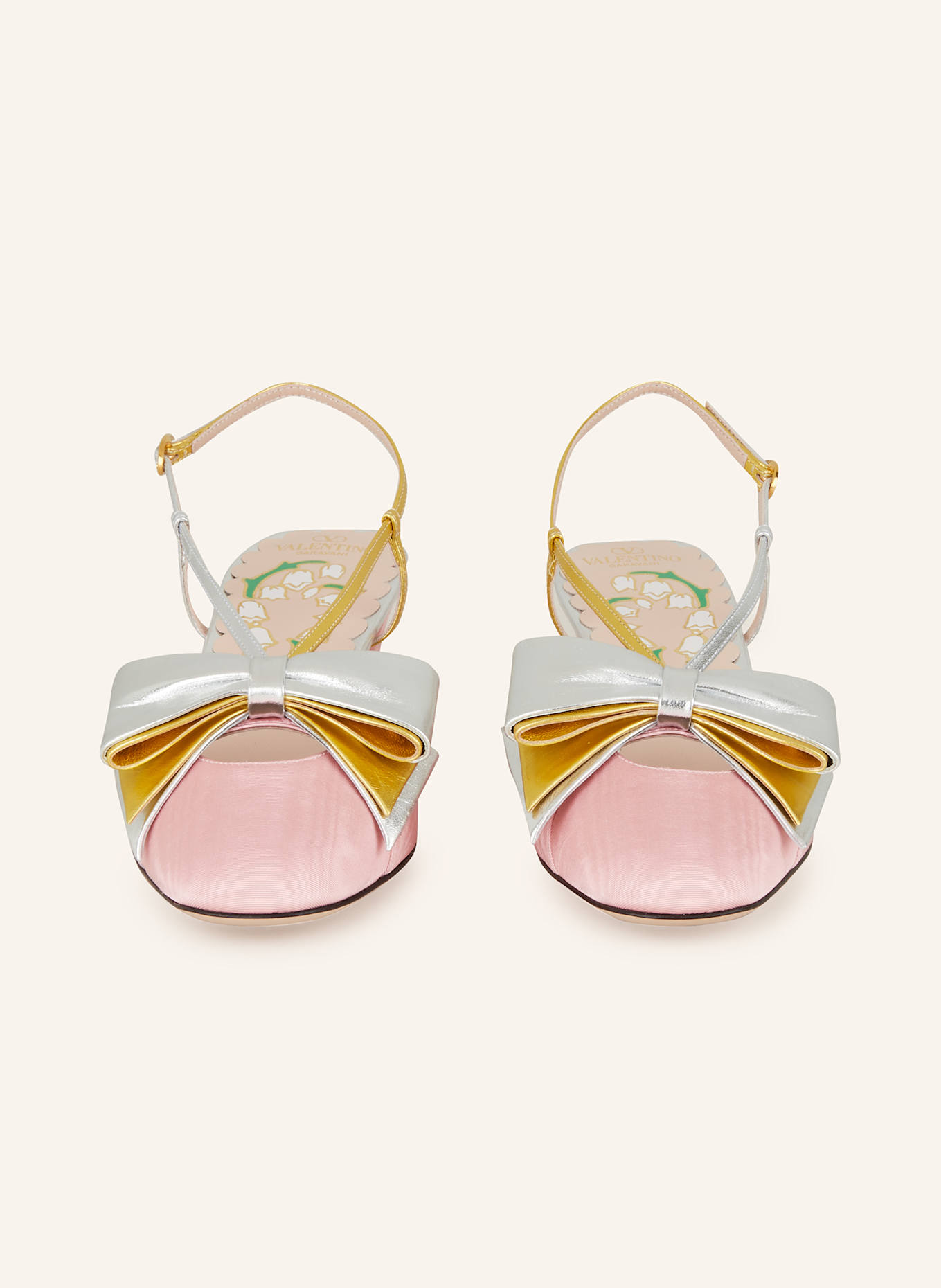 VALENTINO GARAVANI Slingpumps: ROSA/ SILBER/ GOLD