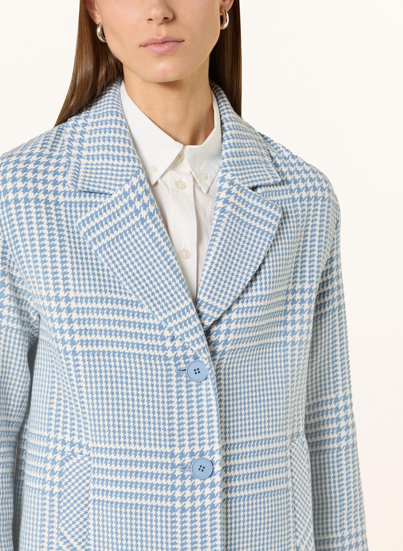 FUCHS SCHMITT Mantel in hellblau/ weiss