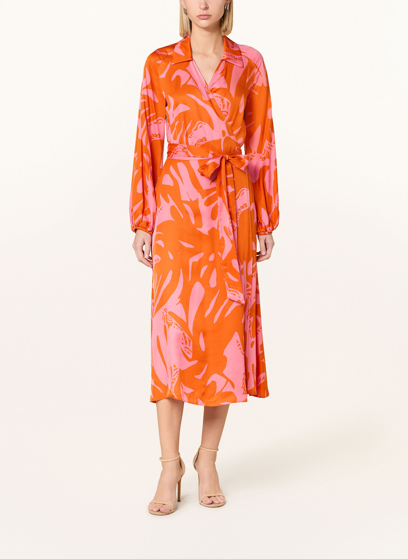 SPORTALM Sukienka kopertowa: POMARAŃCZOWY / RÓŻOWY
