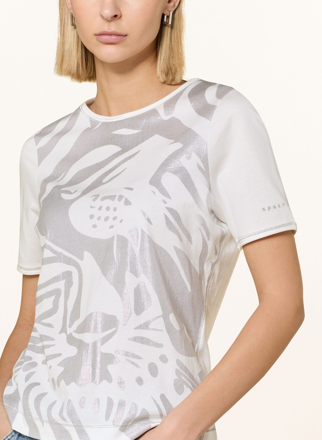 SPORTALM T-shirt: WHITE / LIGHT GRAY