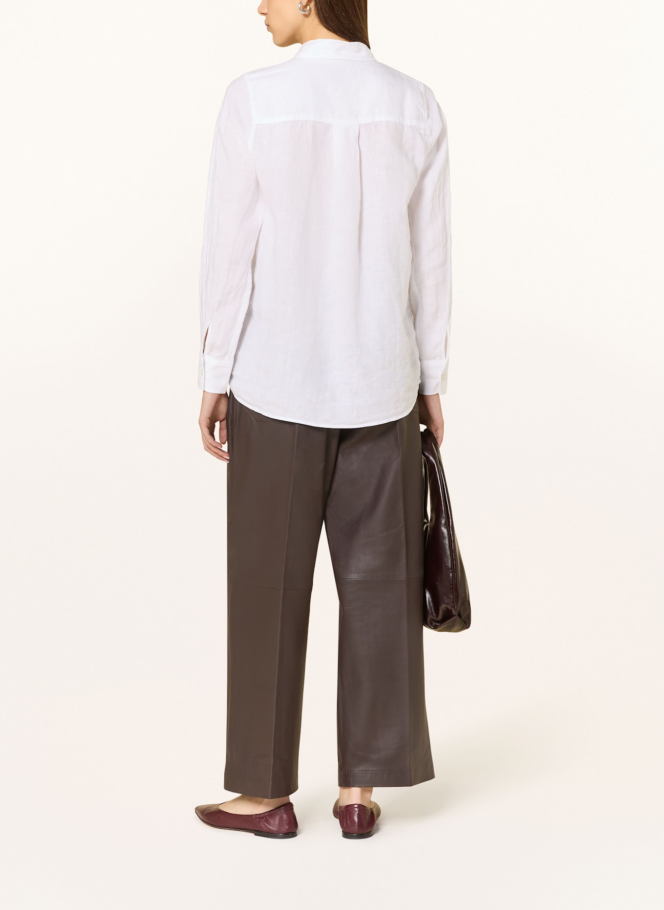 MOS MOSH Košilová halenka MMKARLI ze lnu: BÍLÁ