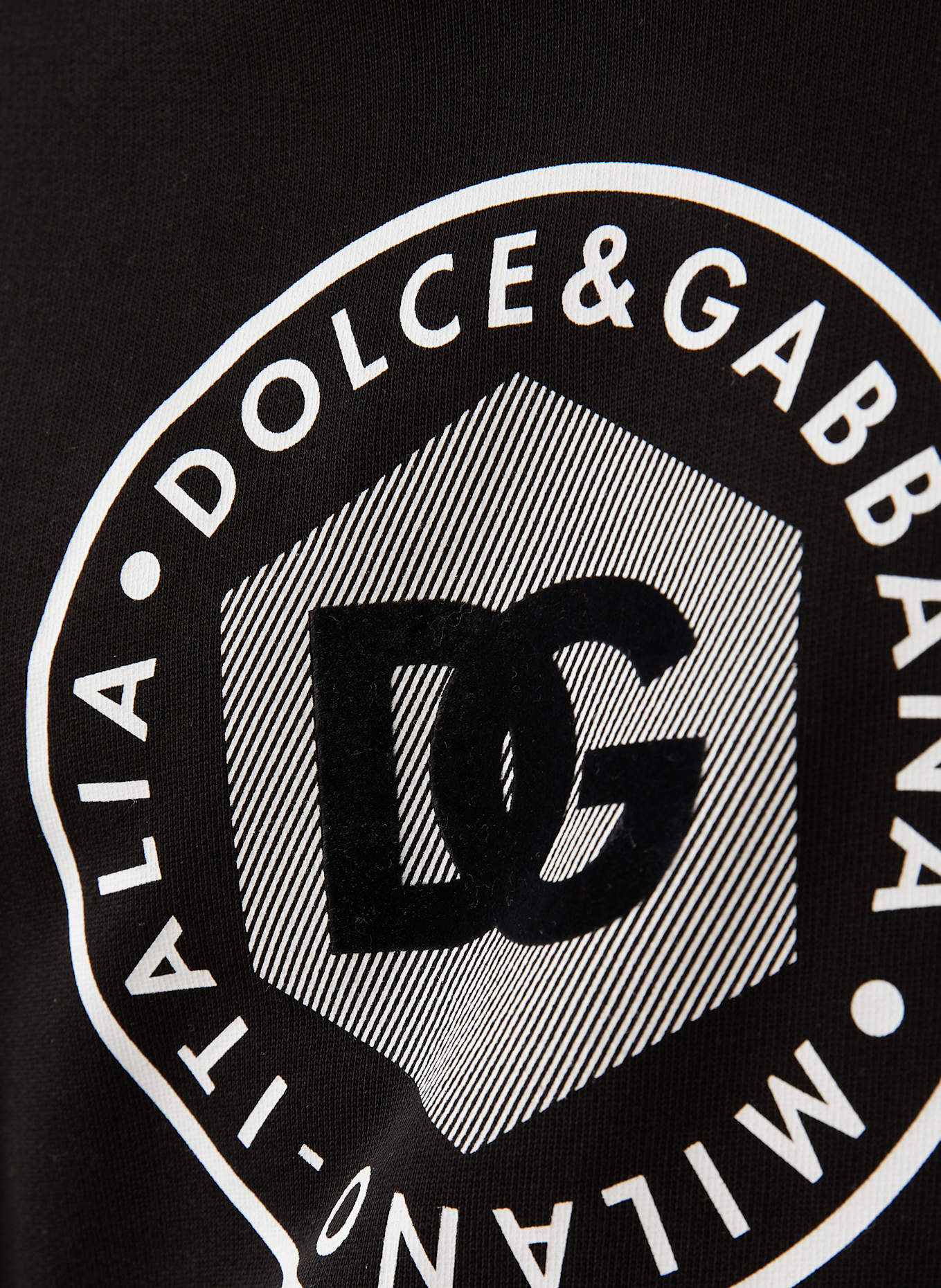 DOLCE & GABBANA Mikina s kapucí: ČERNÁ
