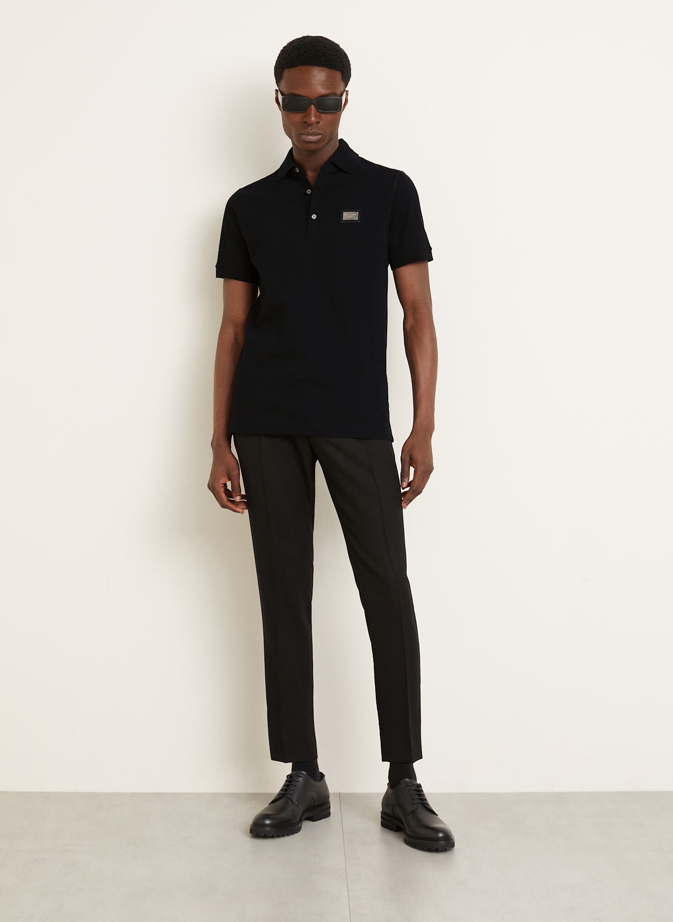 DOLCE & GABBANA Polokošile z piké: ČERNÁ