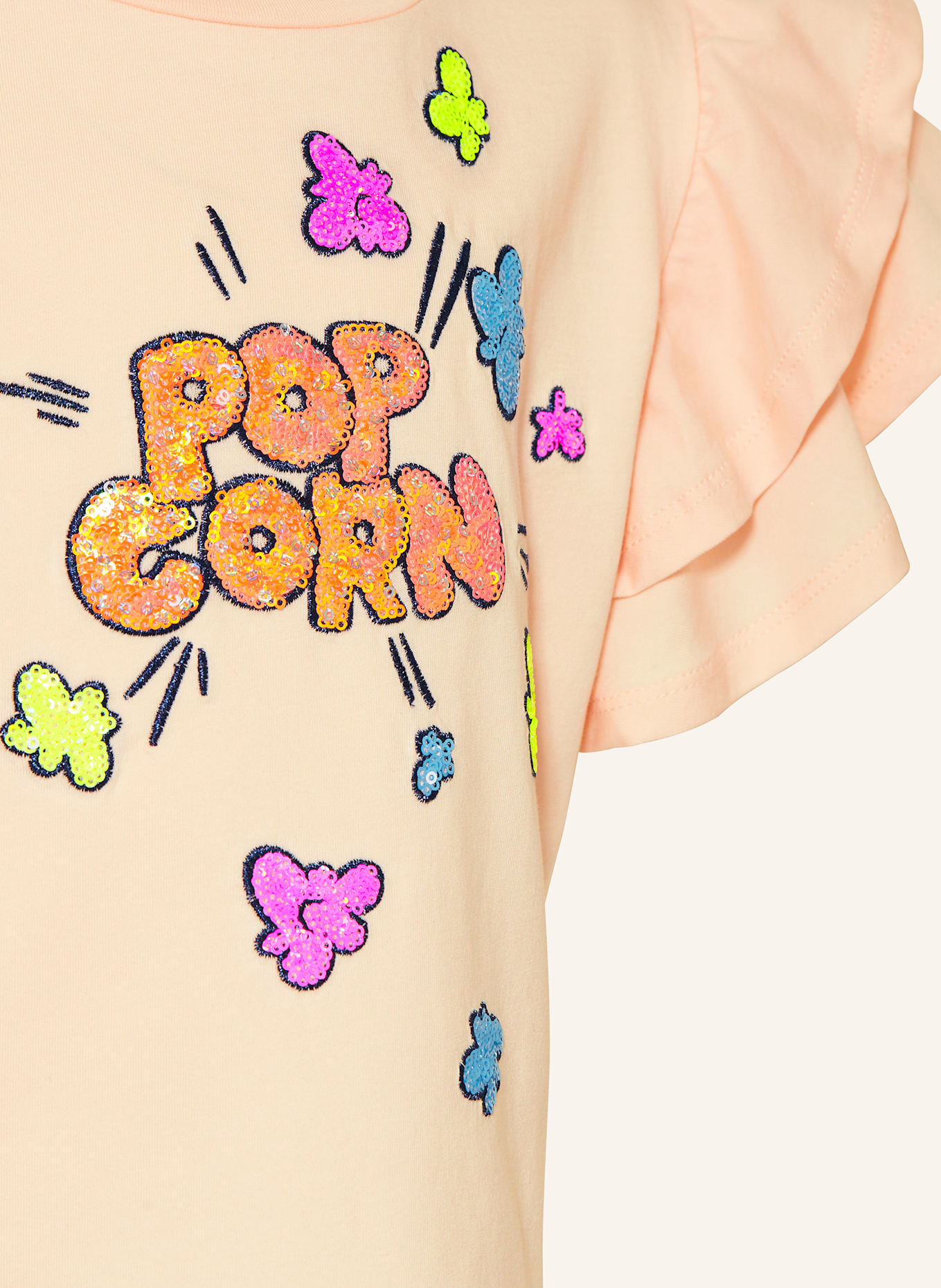 Billieblush Tričko s flitry: NUDE / ORANŽOVÁ / ŽLUTÁ