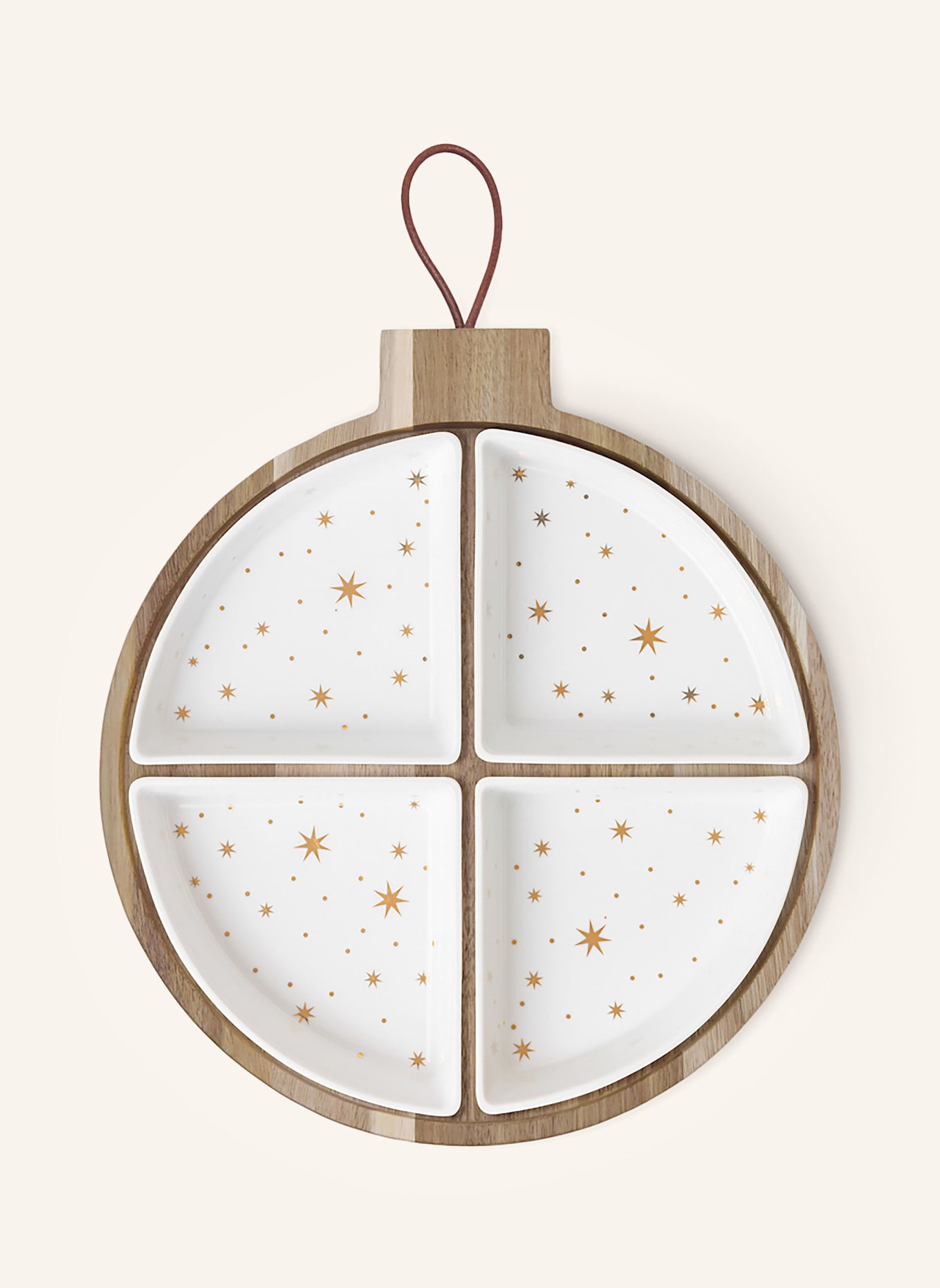 RÄDER 5-tlg. Schalen-Set KUGELTELLER: WEISS / HELLBRAUN