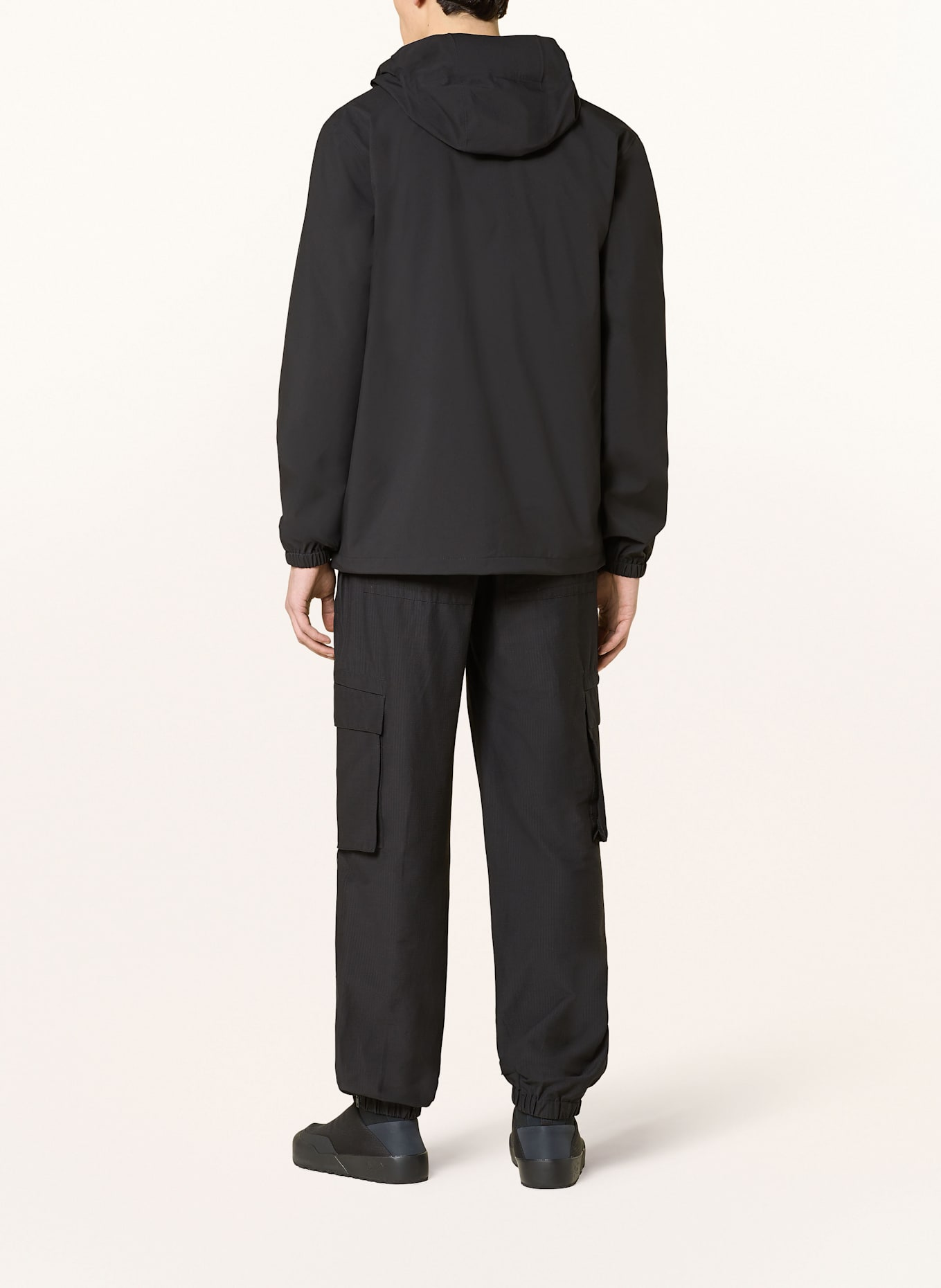 RAINS SUVA rain jacket: BLACK