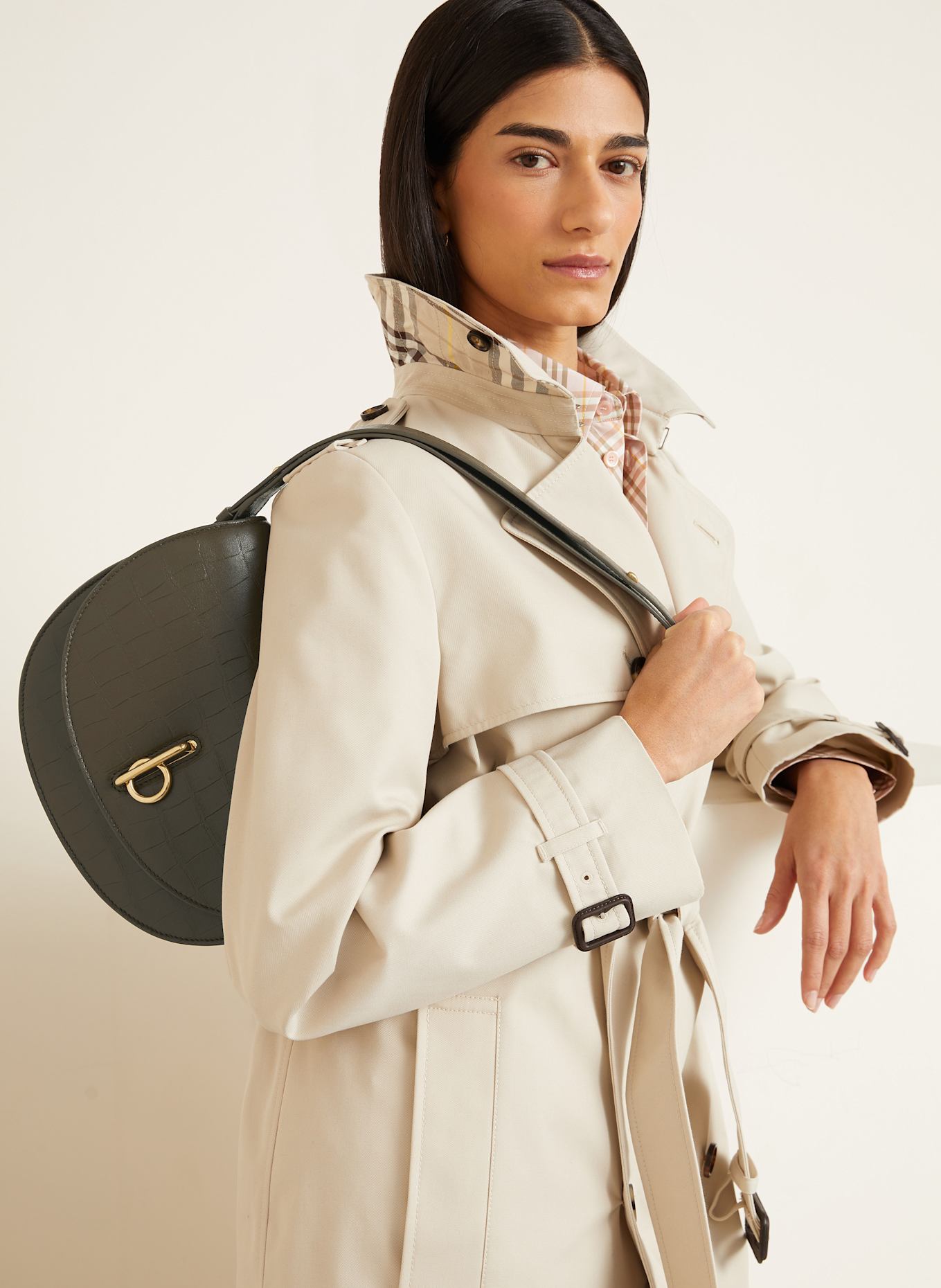BURBERRY Umhängetasche ROCKING HORSE MEDIUM: OLIV