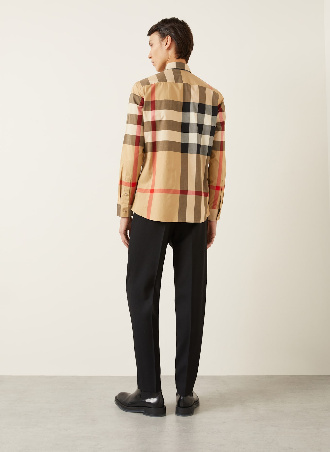 BURBERRY Shirt SUMMERTON regular fit in beige black red