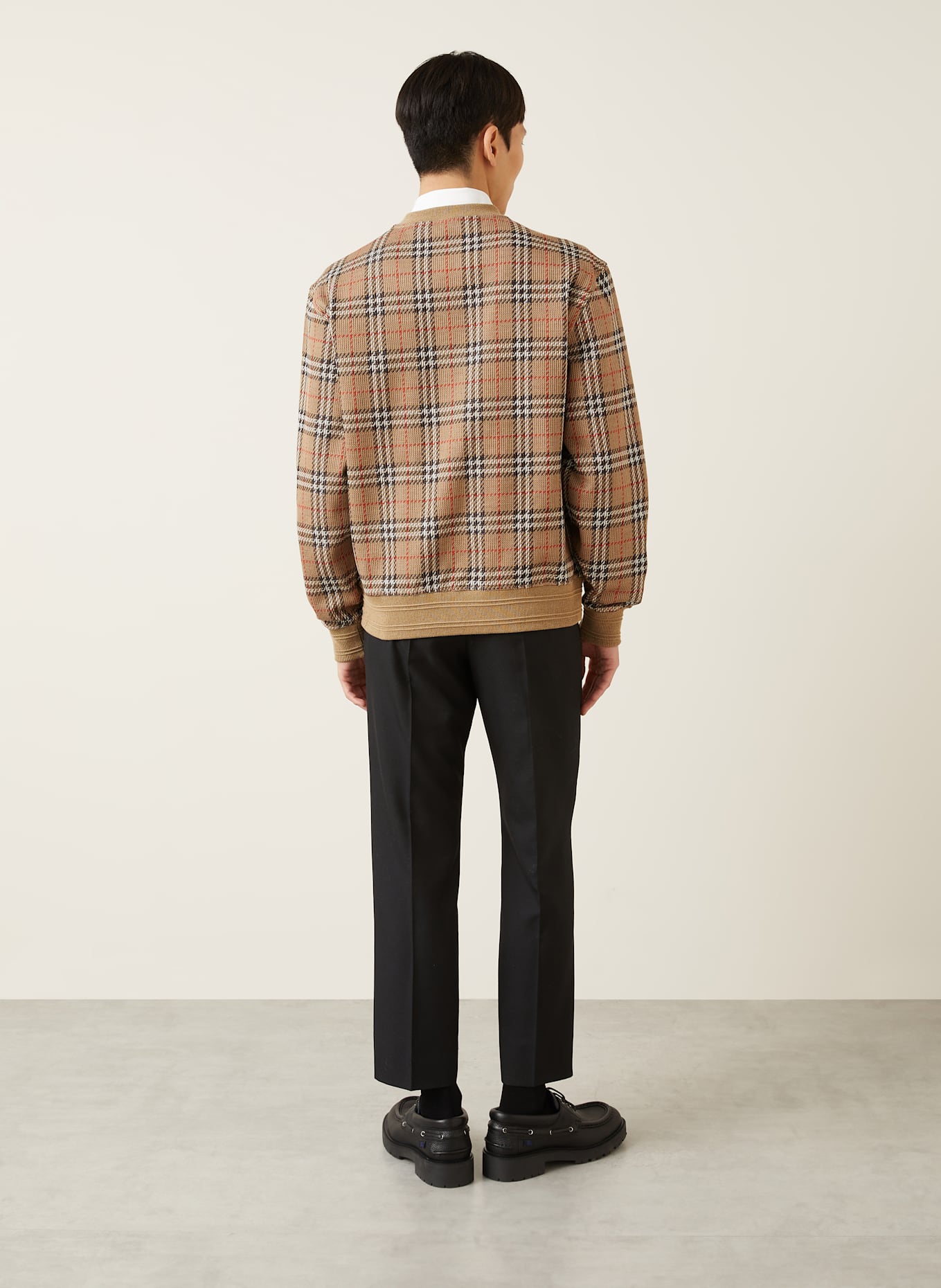 BURBERRY Bluza nierozpinana: CAMELOWY / CZARNY / CZERWONY