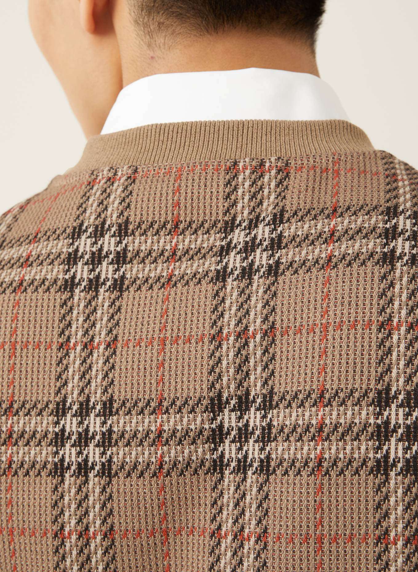 BURBERRY Bluza nierozpinana: CAMELOWY / CZARNY / CZERWONY