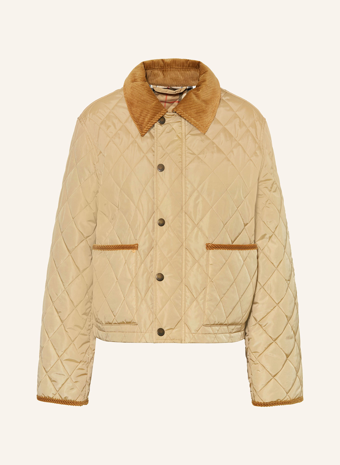 BURBERRY Quilted jacket in dark yellow