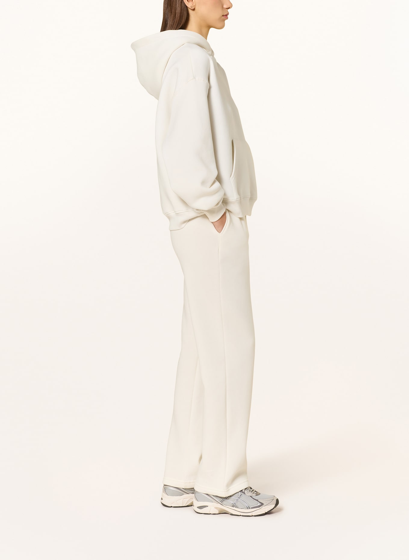 gina Maglietta tricot Hoodie: ECRU