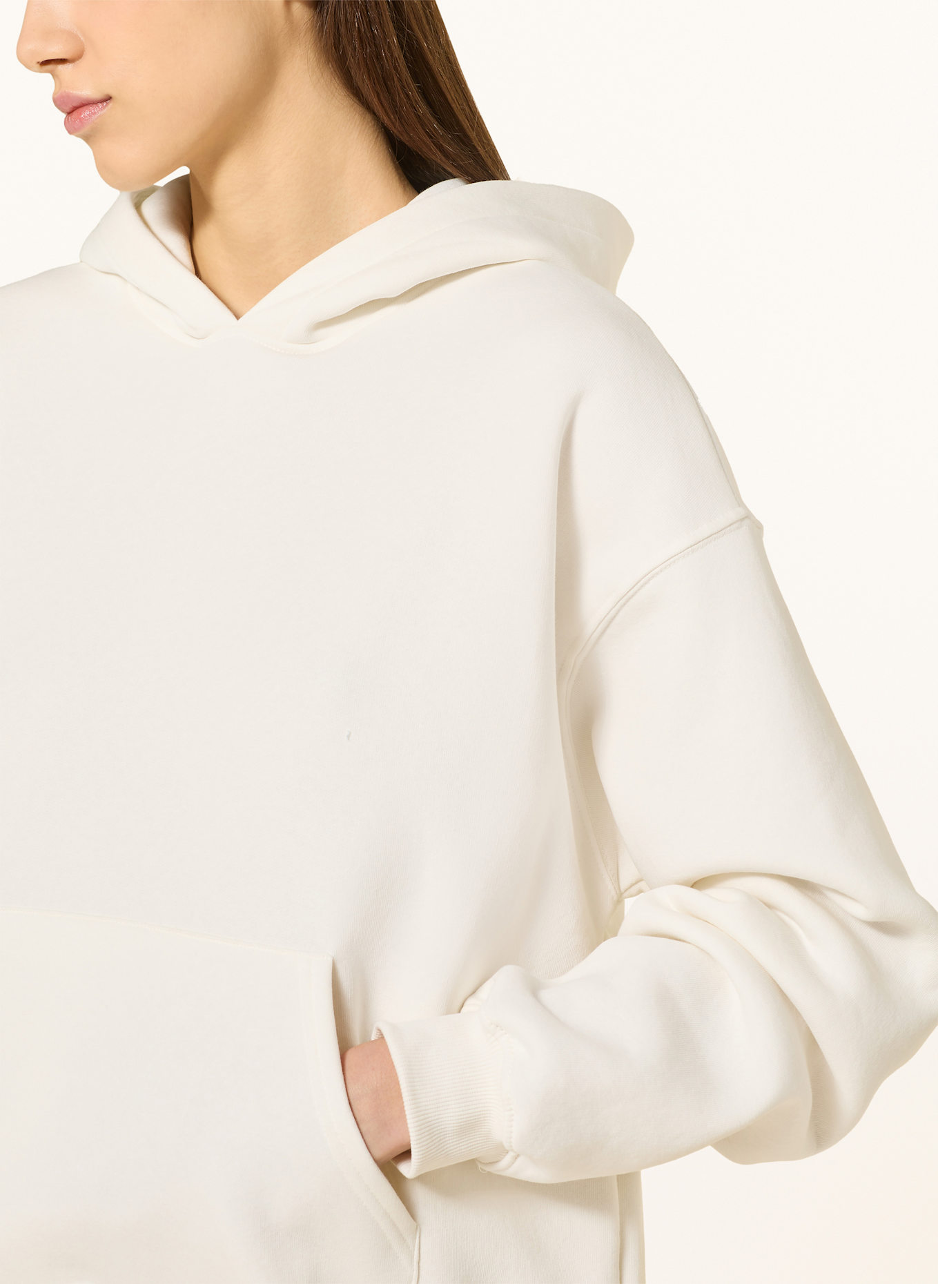 gina Maglietta tricot Hoodie: ECRU