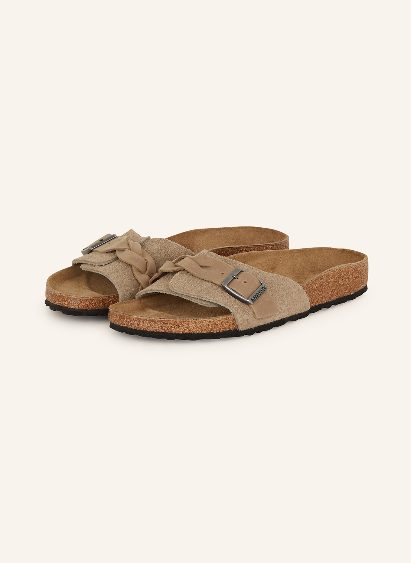 BIRKENSTOCK Pantoletten OITA BRAIDED, Farbe: TAUPE (Bild 1)