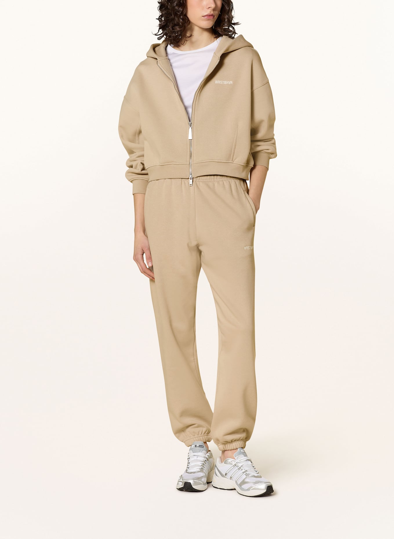 WRSTBHVR Sweat jacket ERIA: LIGHT BROWN