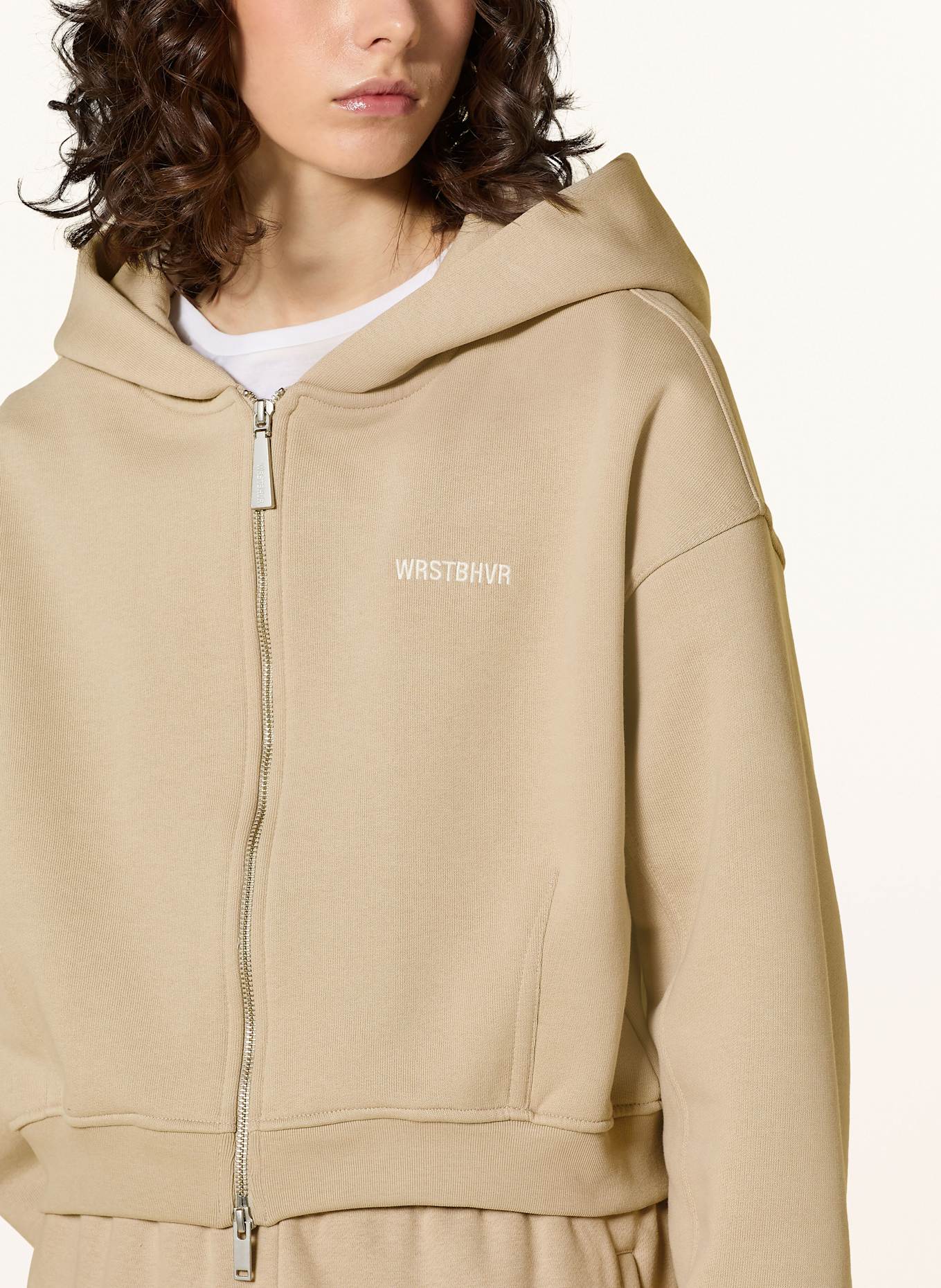 WRSTBHVR Sweat jacket ERIA: LIGHT BROWN