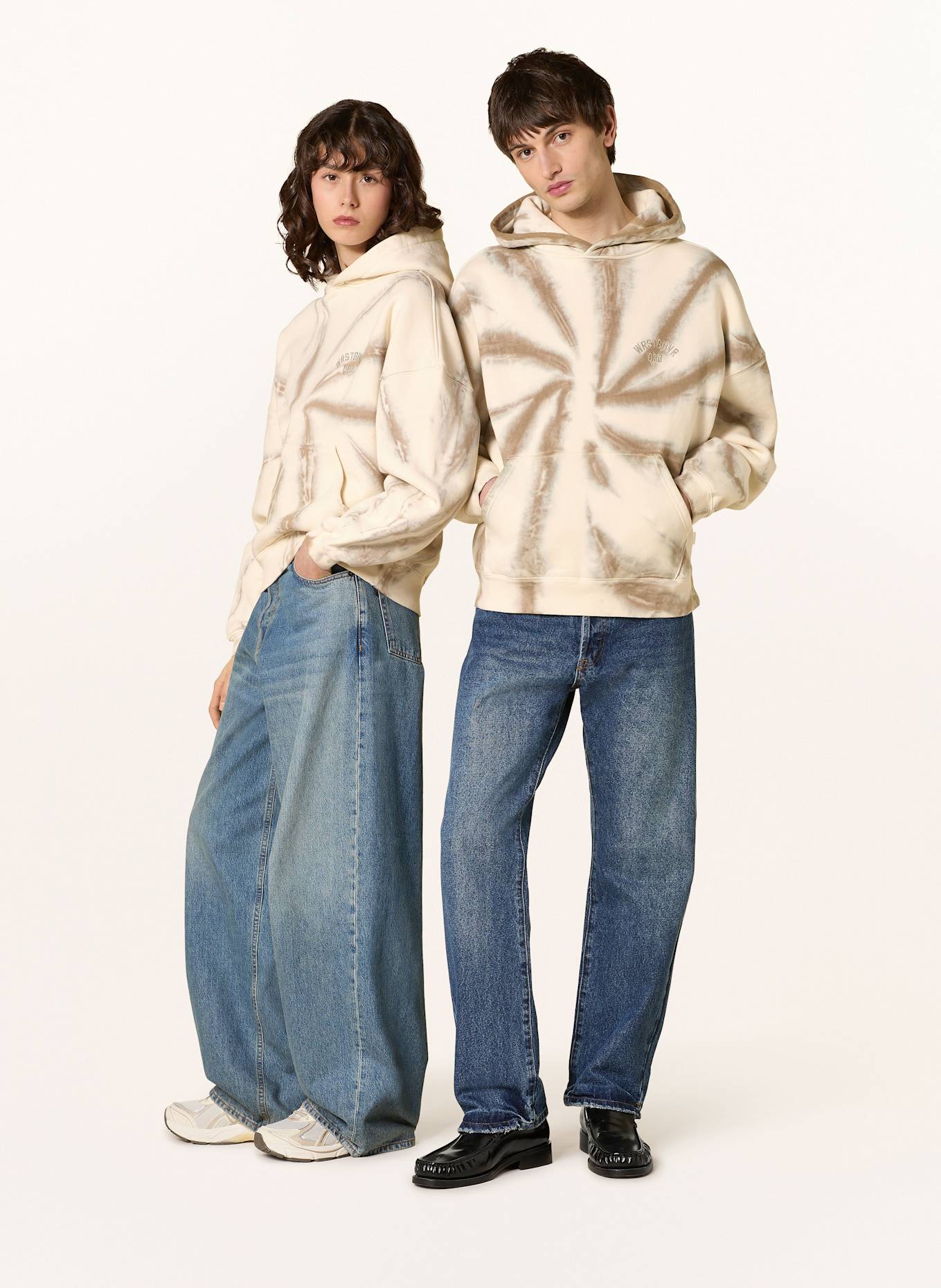 WRSTBHVR Mikina s kapucí EROL: KRÉMOVÁ / BÉŽOVÁ / ŠEDÁ