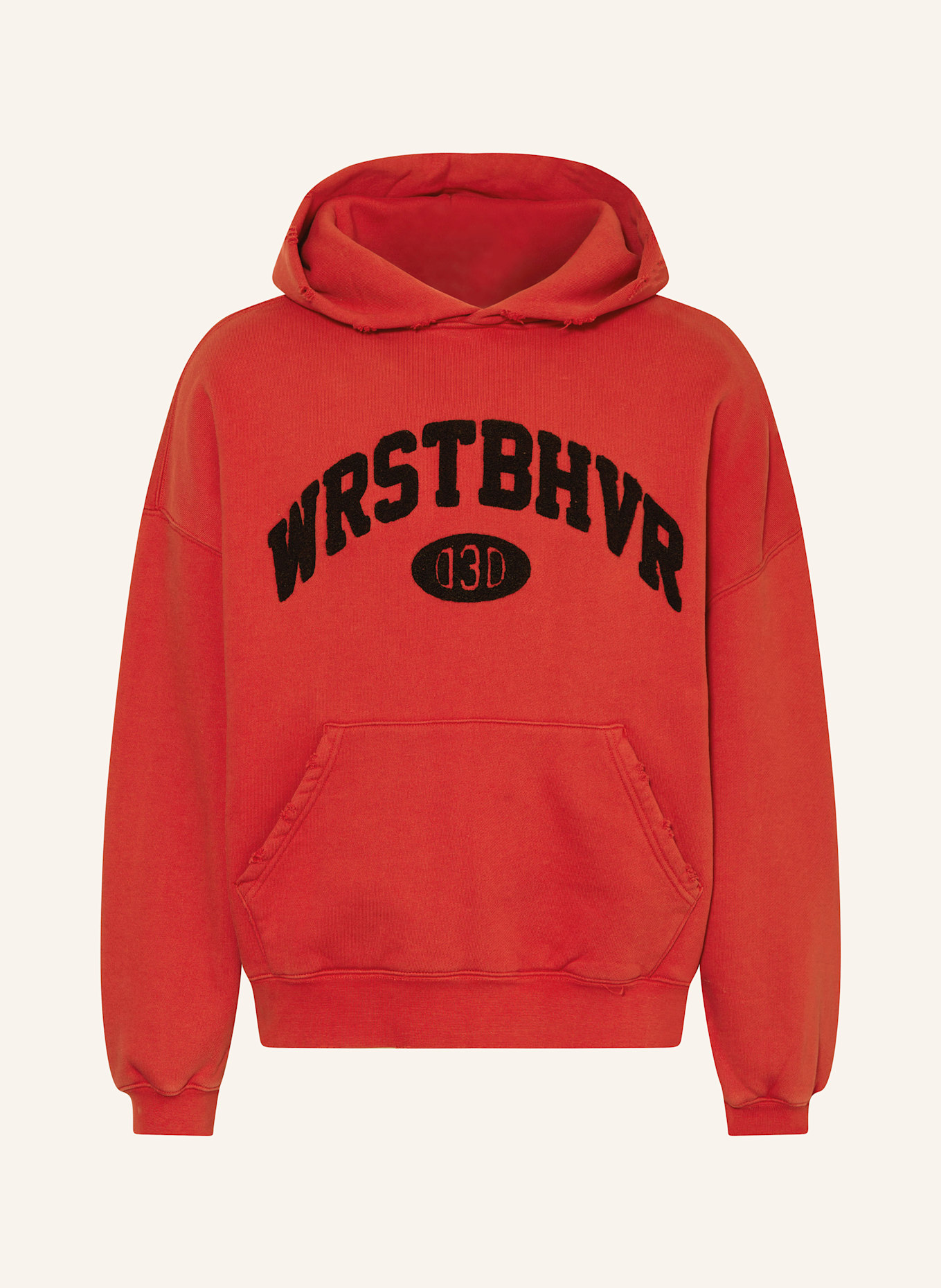 WRSTBHVR Hoodie JESSE V2: RED / BLACK