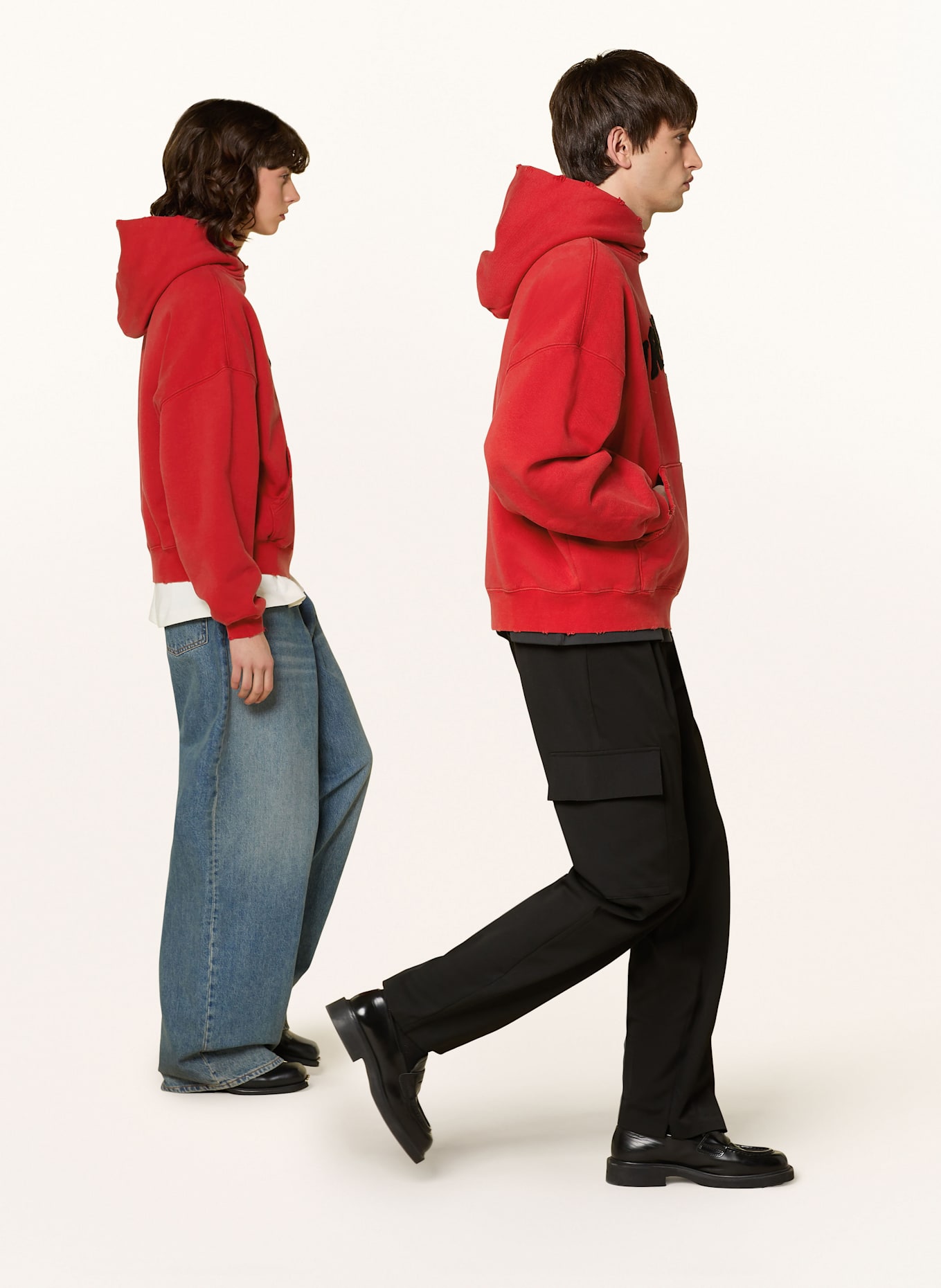 WRSTBHVR Hoodie JESSE V2: RED / BLACK