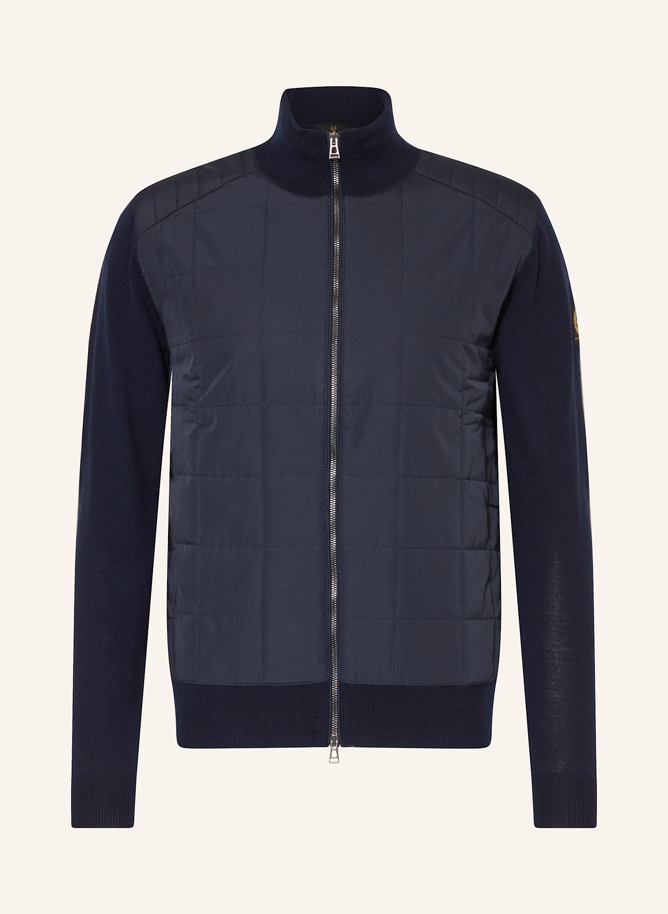 BELSTAFF Cardigan KELBROOK in mixed materials: DARK BLUE