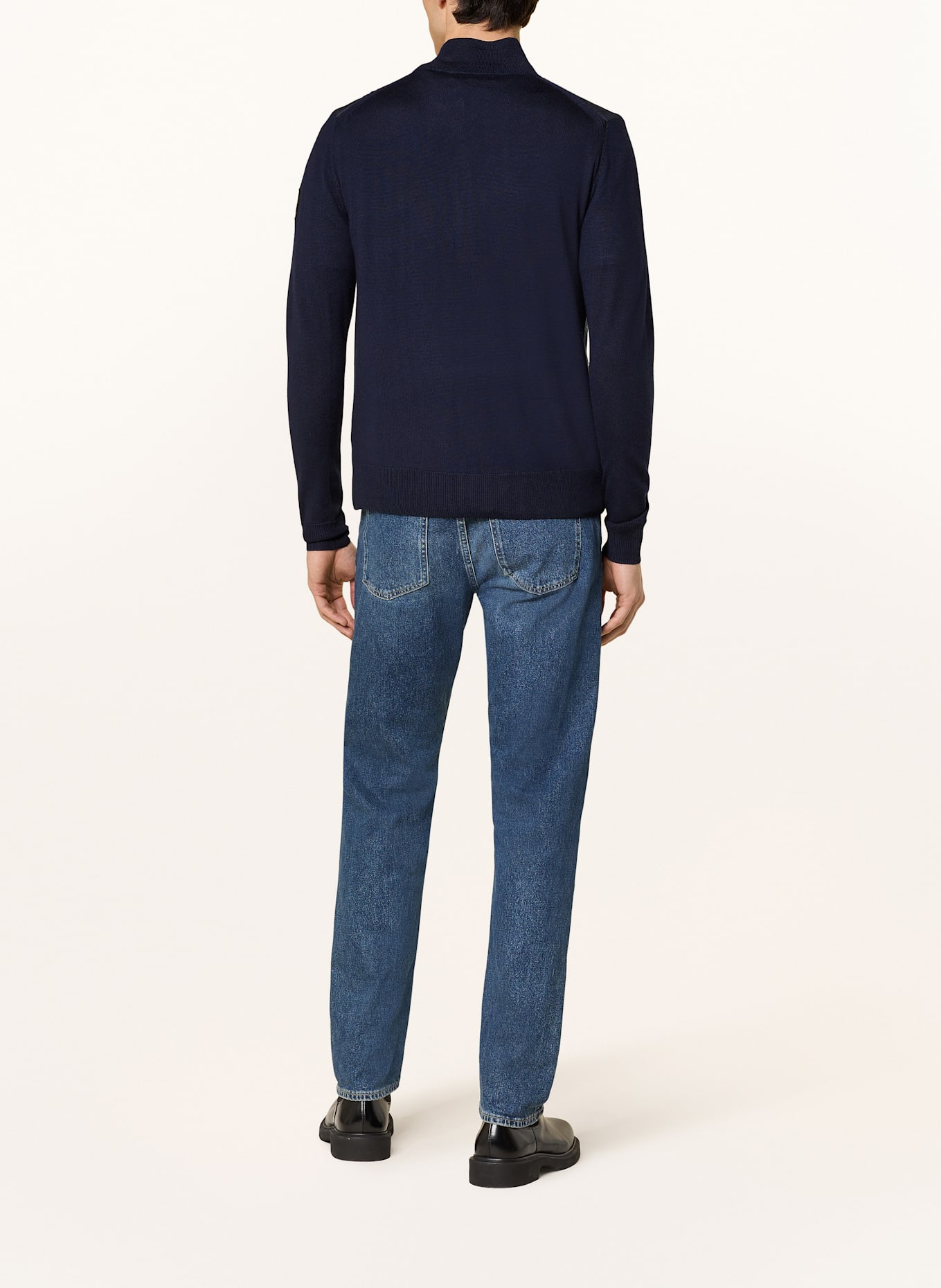 BELSTAFF Cardigan KELBROOK in mixed materials: DARK BLUE