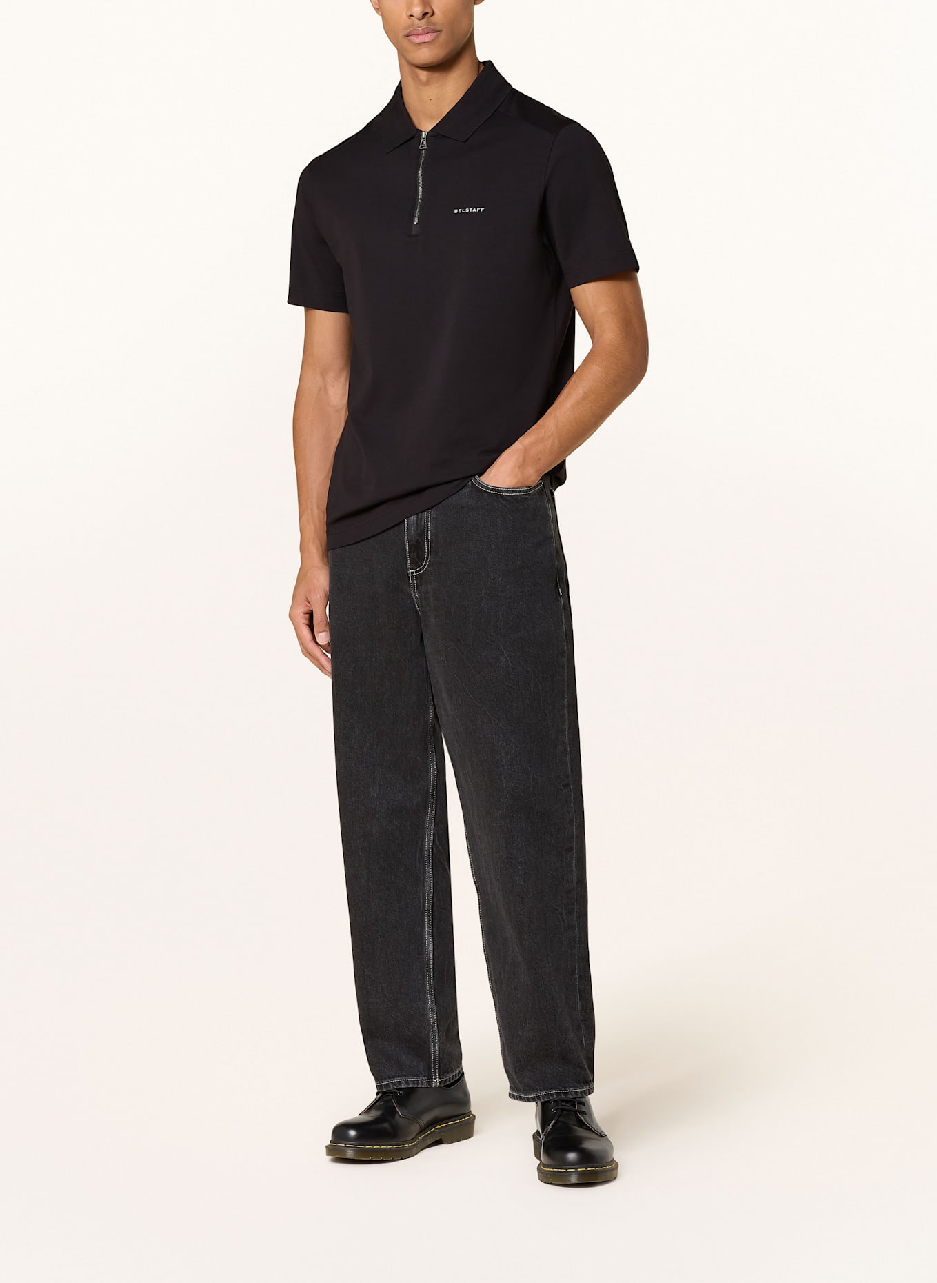 BELSTAFF Jersey-Poloshirt ALLOY: SCHWARZ