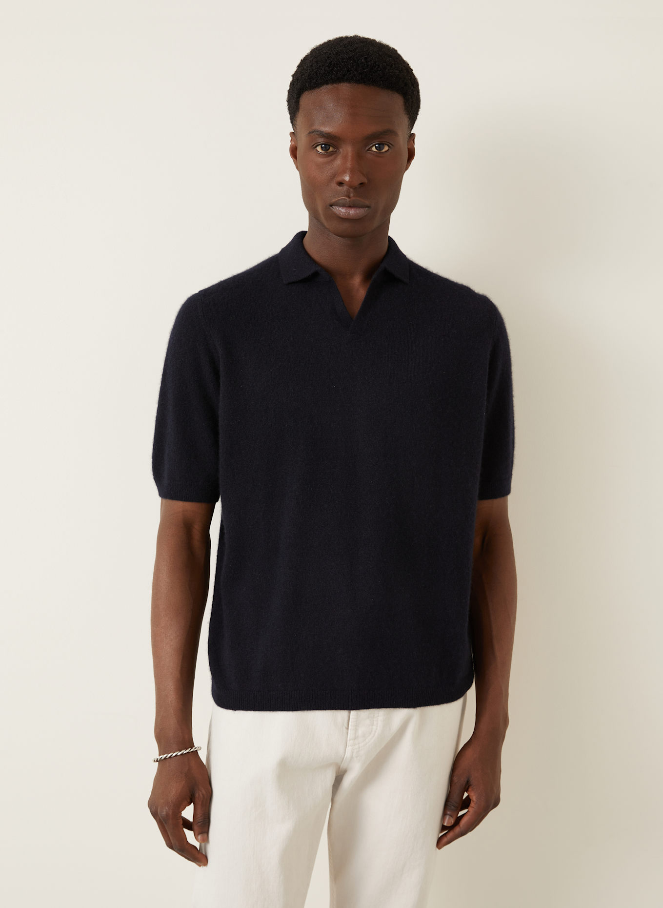 IRIS von ARNIM Strick-Poloshirt AMECA aus Cashmere: DUNKELBLAU