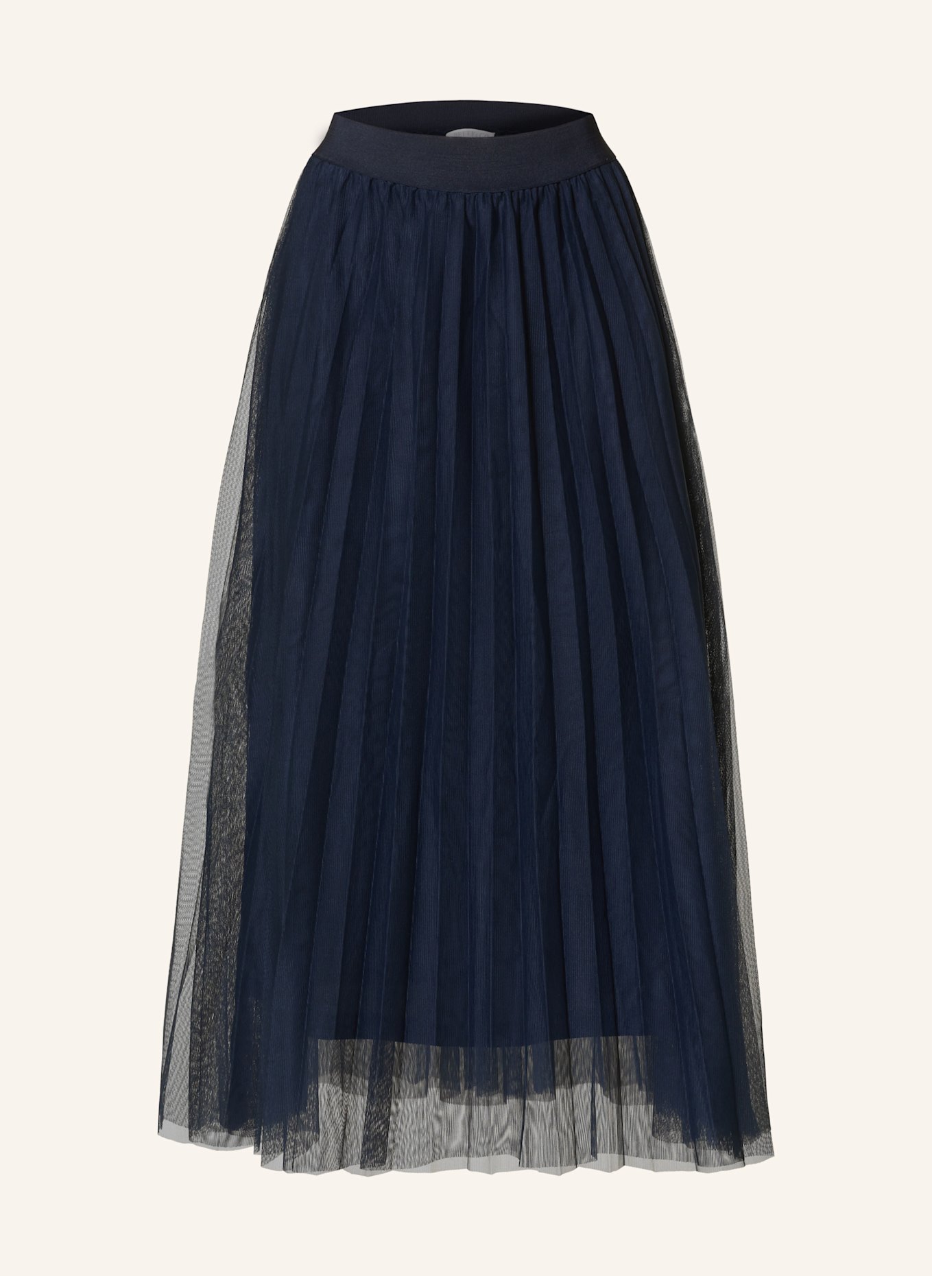 BETTY&CO Plisseerock aus Mesh: DUNKELBLAU