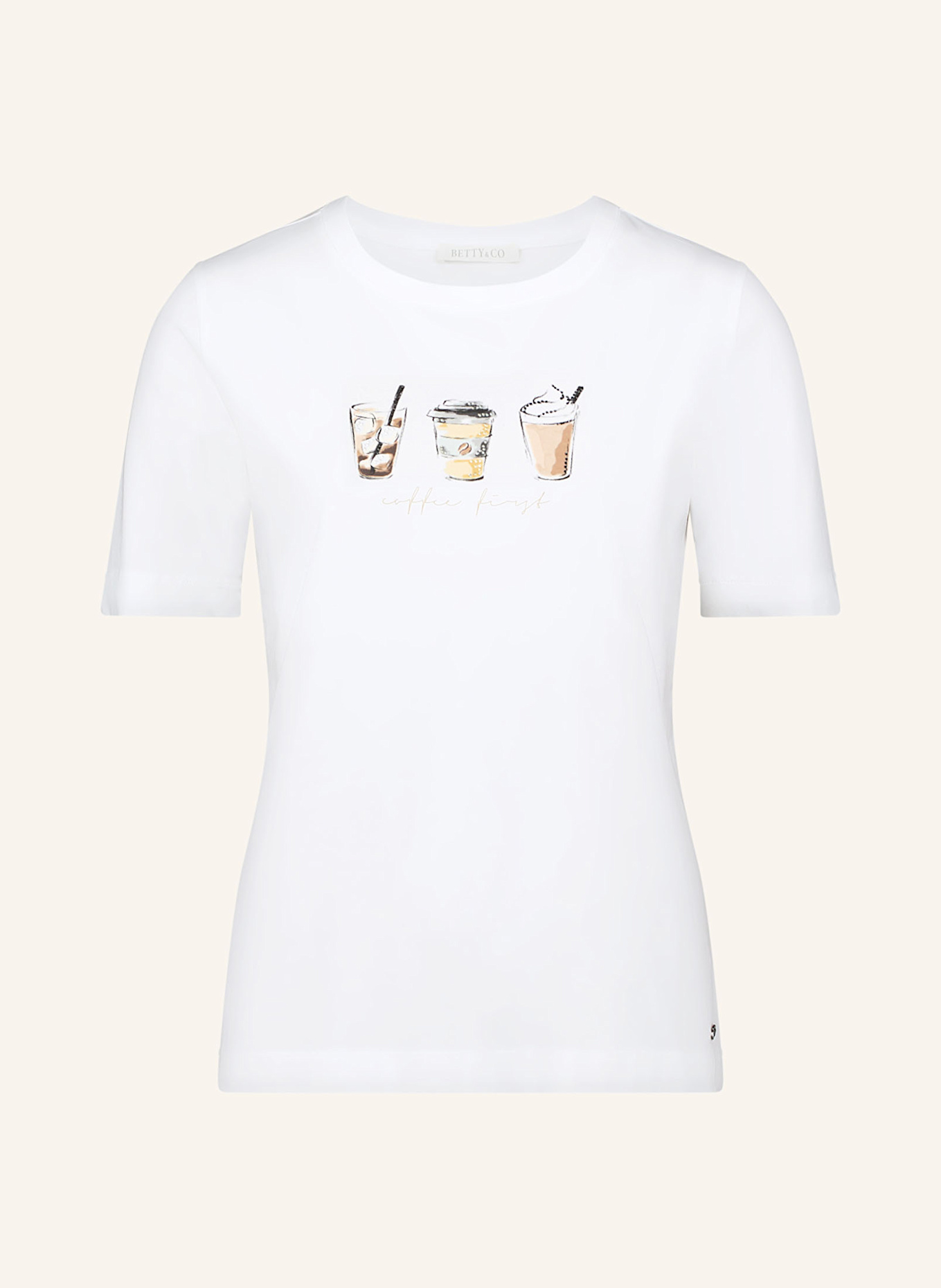 BETTY&CO Tričko s ozdobnými kamínky: BÍLÁ