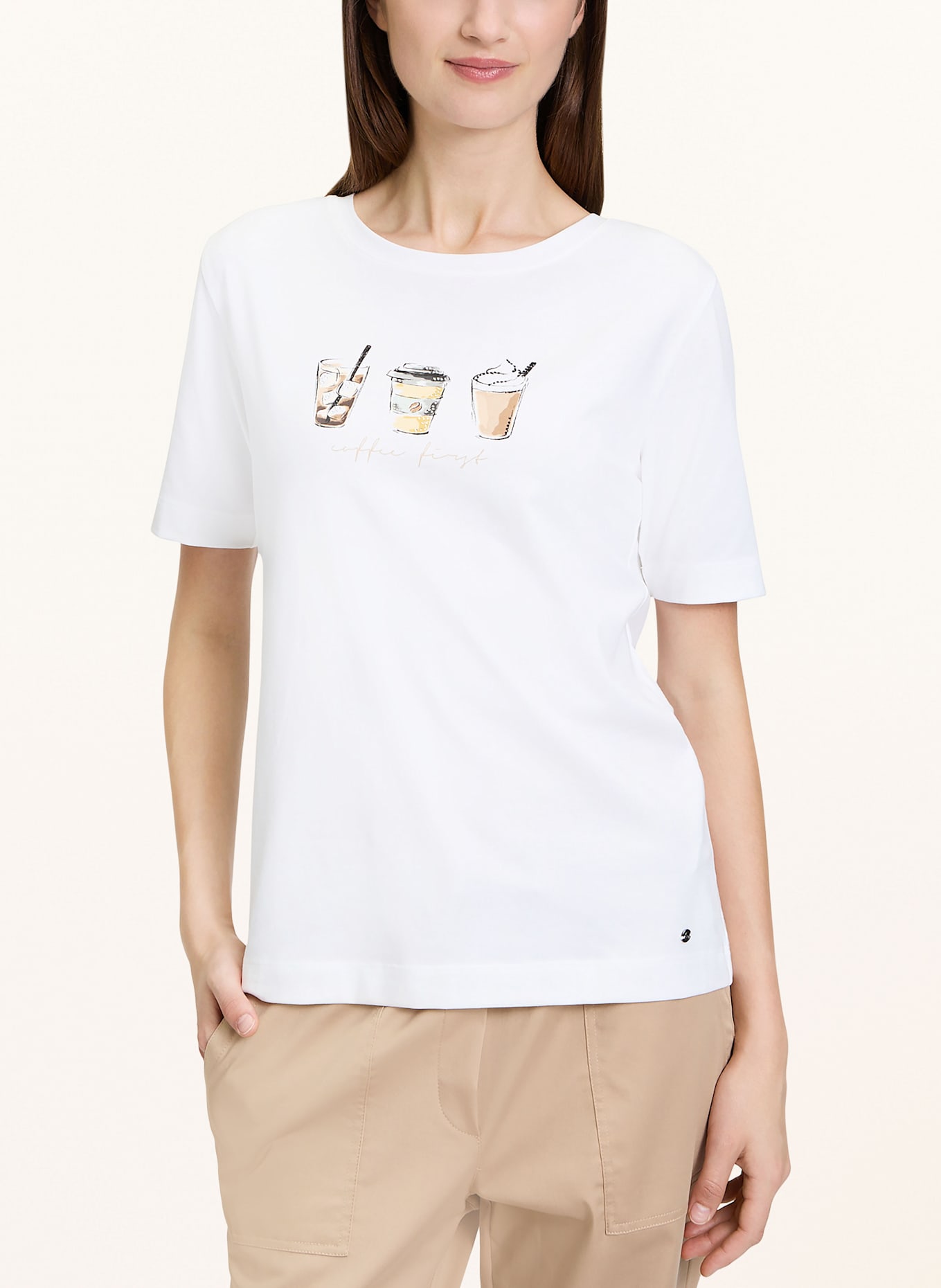 BETTY&CO Tričko s ozdobnými kamínky: BÍLÁ