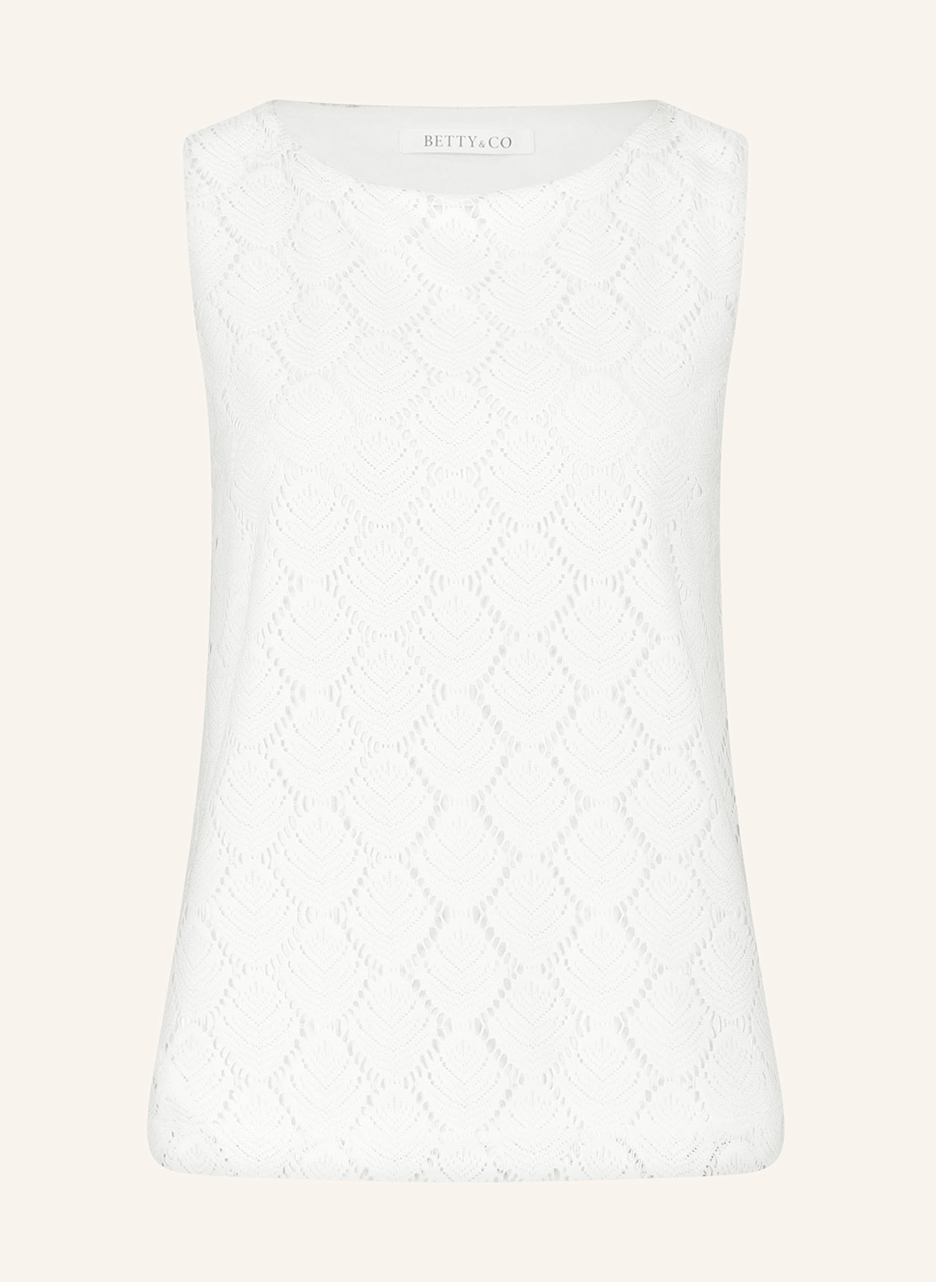 BETTY&CO Top aus Spitze: ECRU