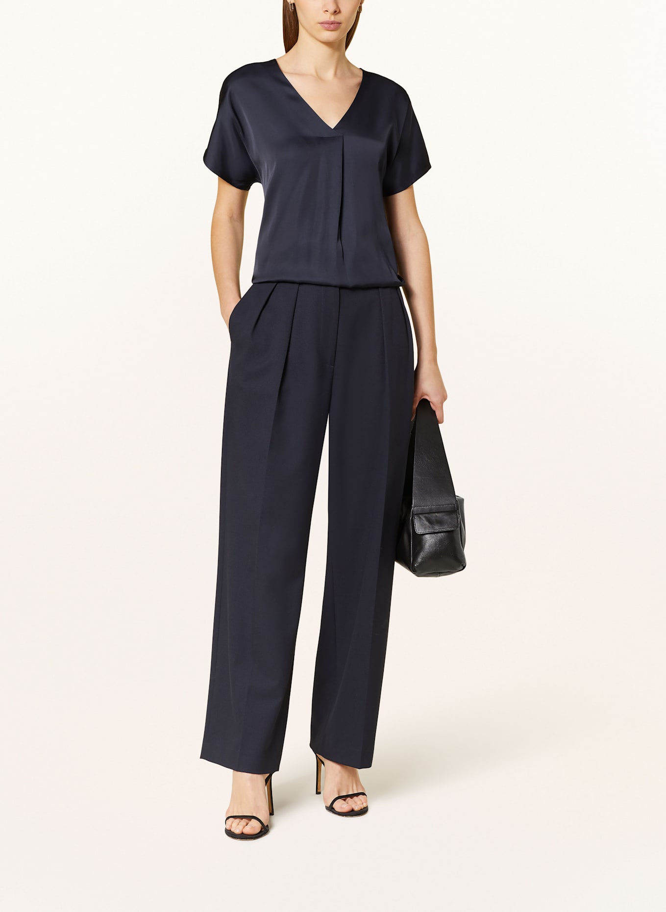 CINQUE Blusenshirt CIVANEA im Materialmix: DUNKELBLAU
