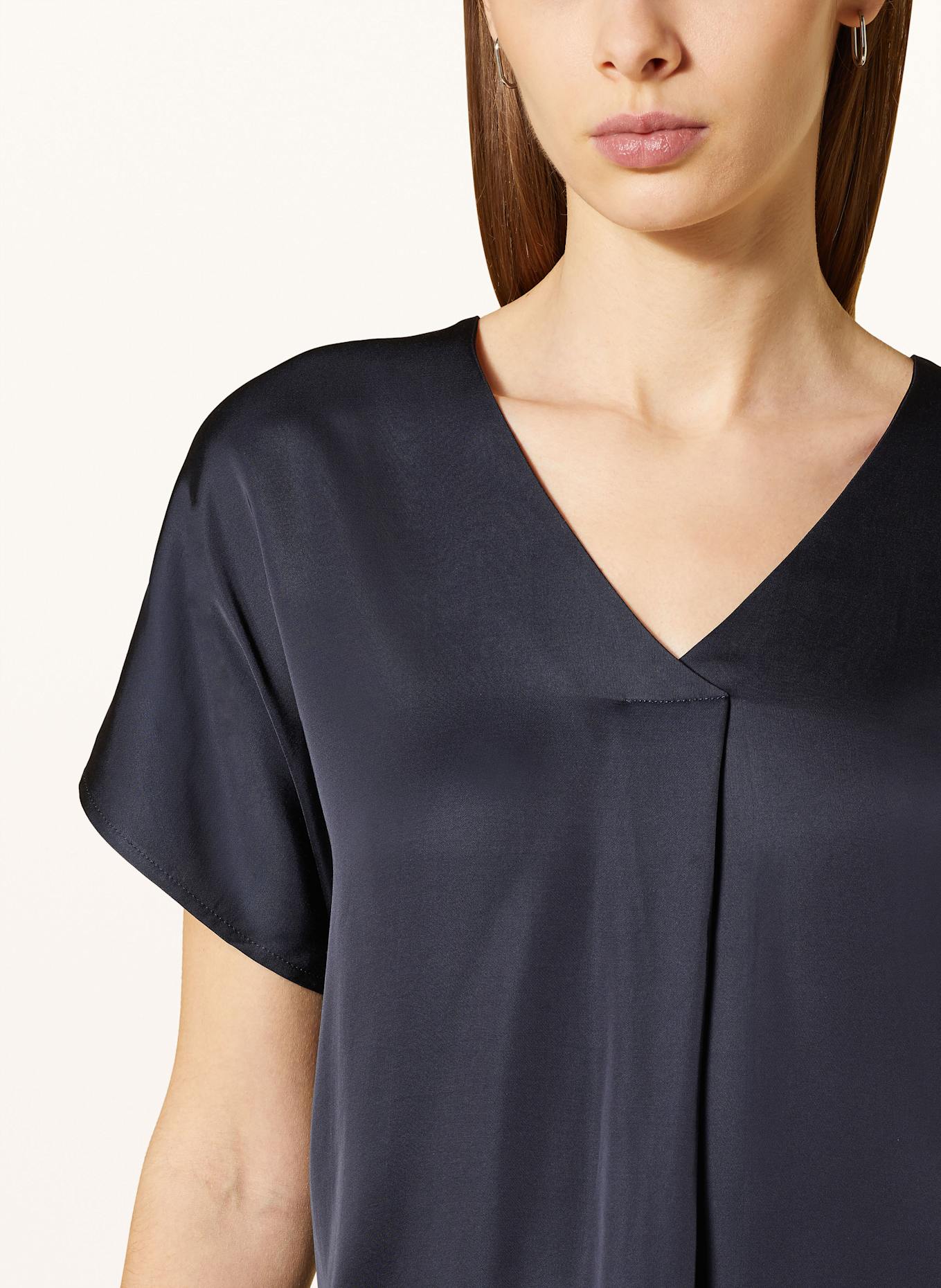 CINQUE Blusenshirt CIVANEA im Materialmix: DUNKELBLAU