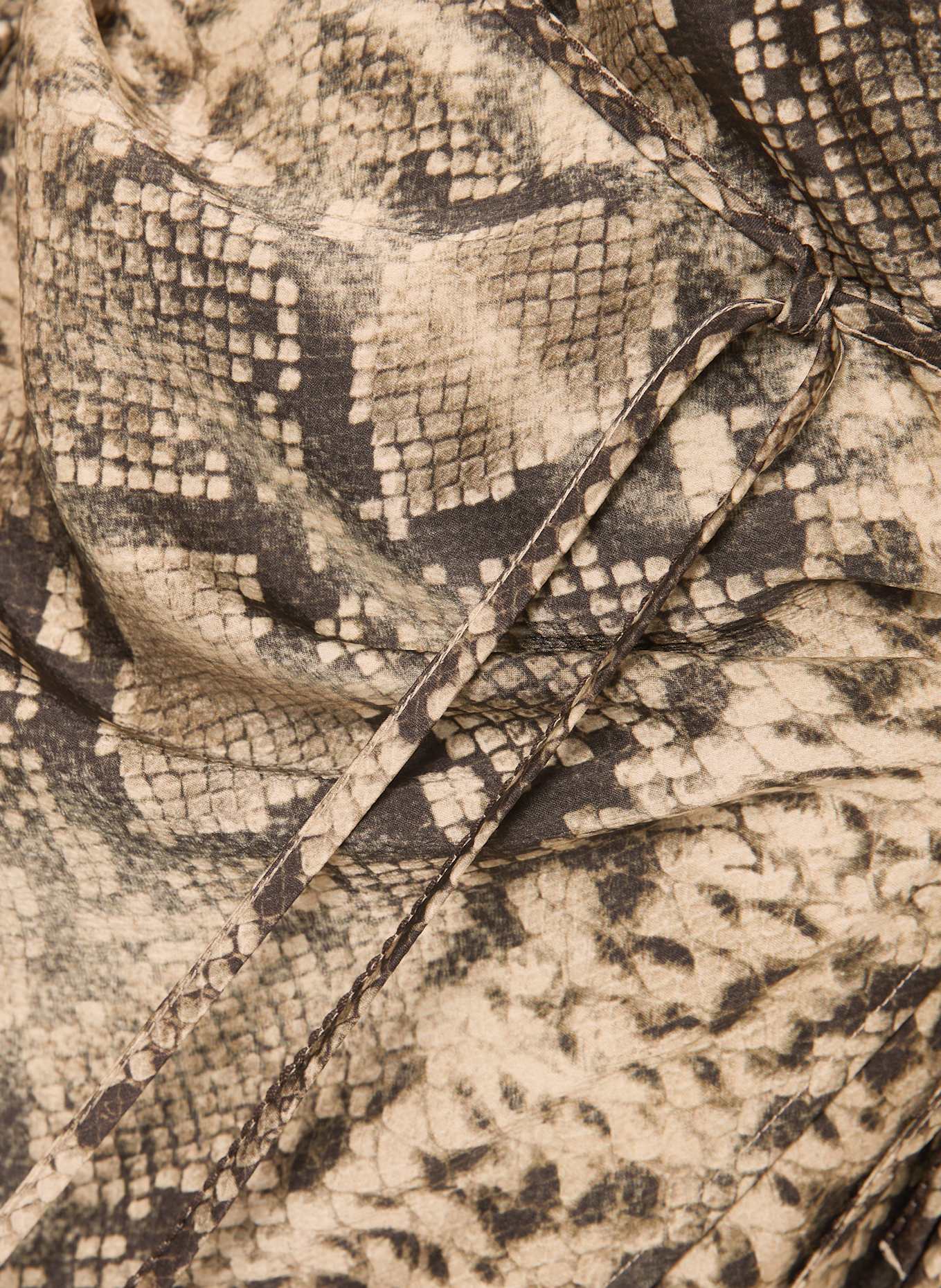 Acne Studios Wrap dress: CREAM / DARK BROWN