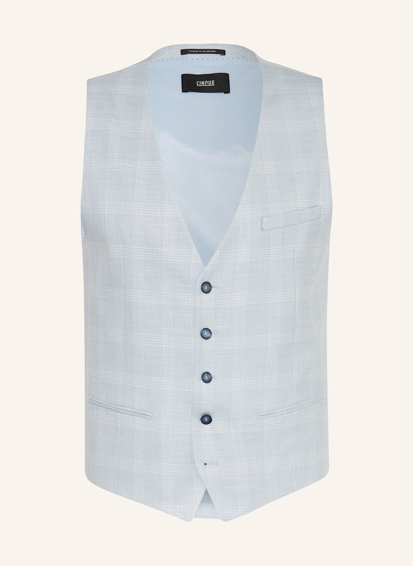 CINQUE Anzugweste CIVITRA Extra Slim Fit: 60 HELLBLAU