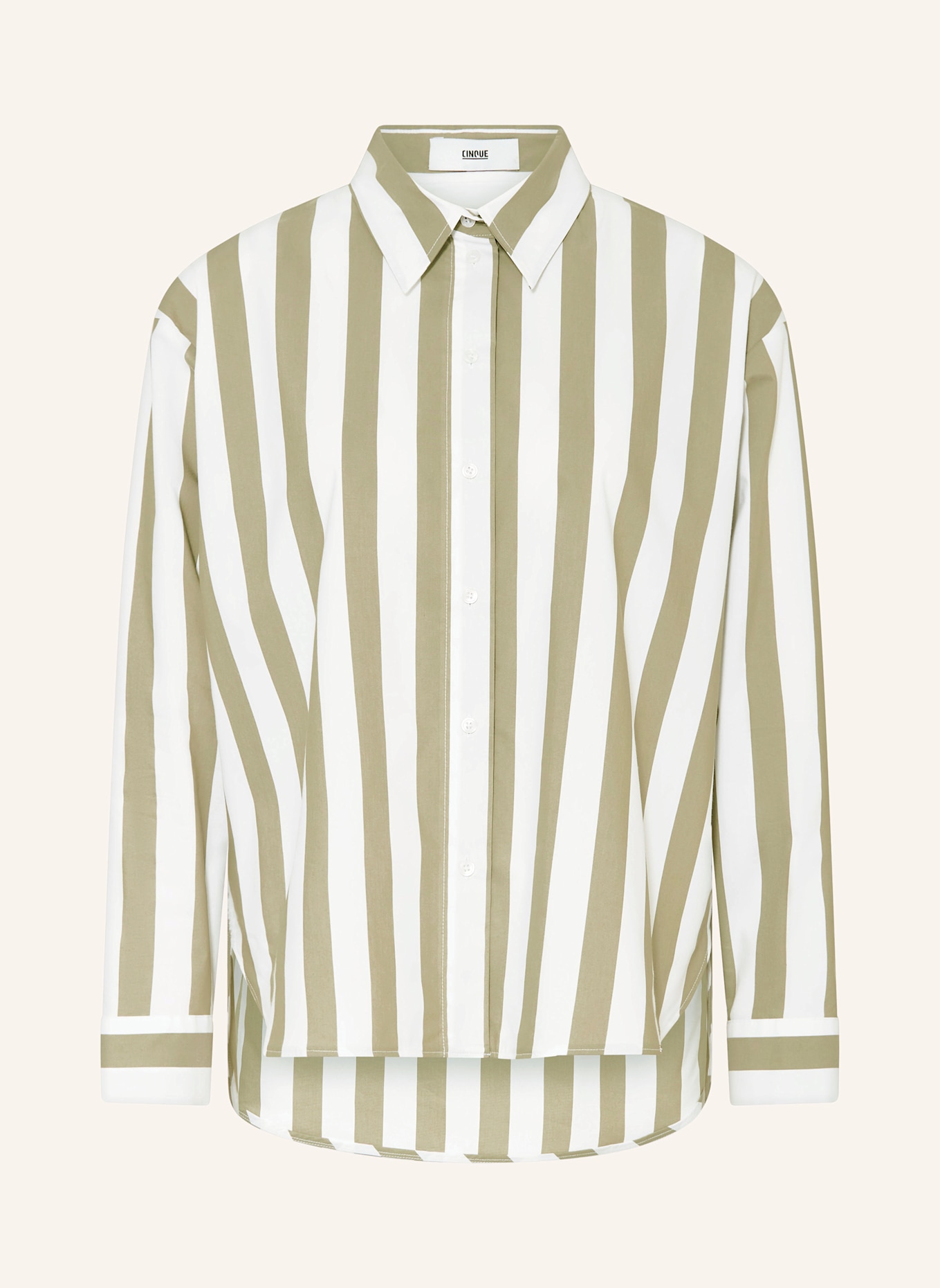 CINQUE Hemdbluse CITARINA: OLIV / ECRU