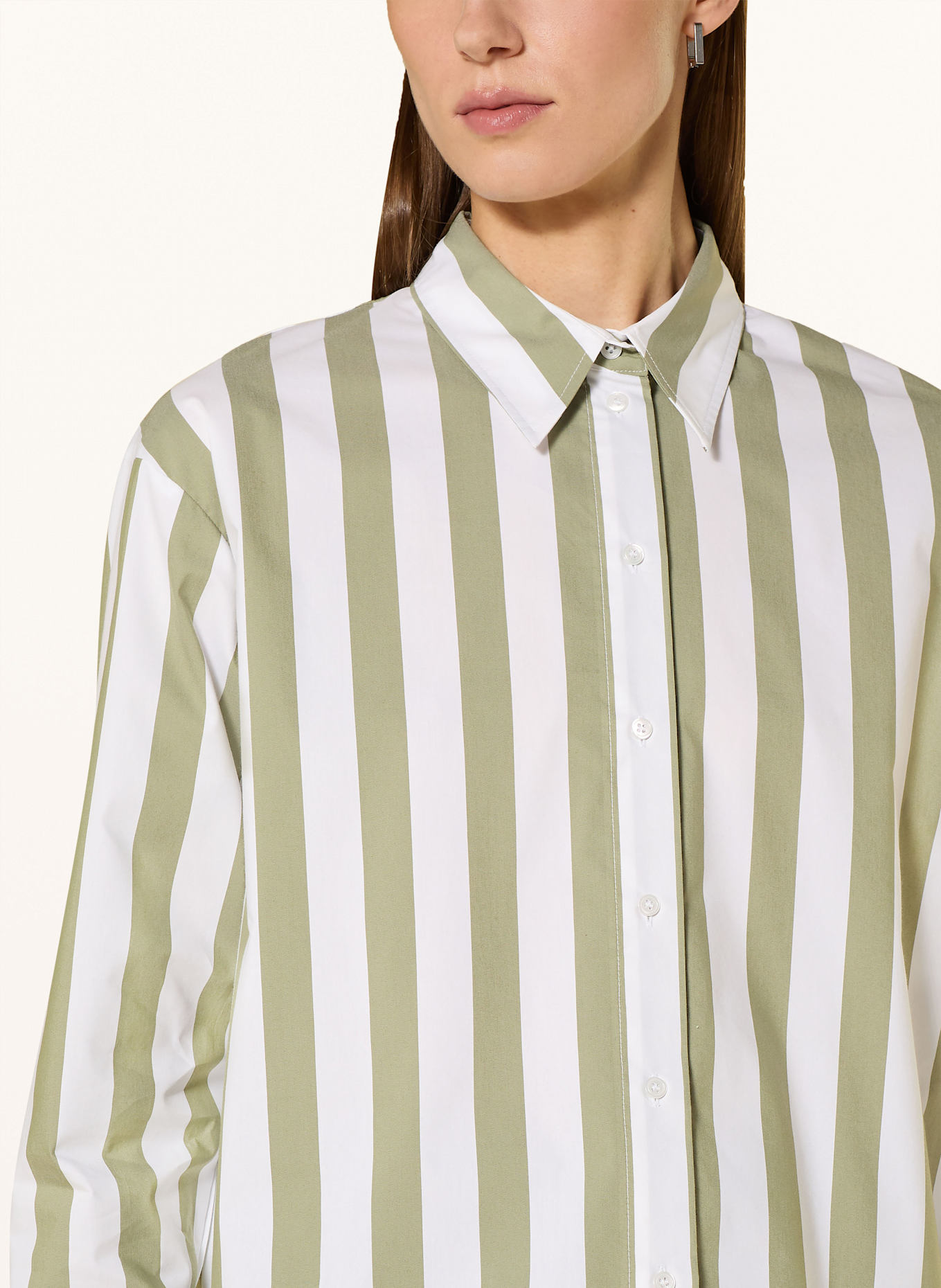 CINQUE Hemdbluse CITARINA: OLIV / ECRU